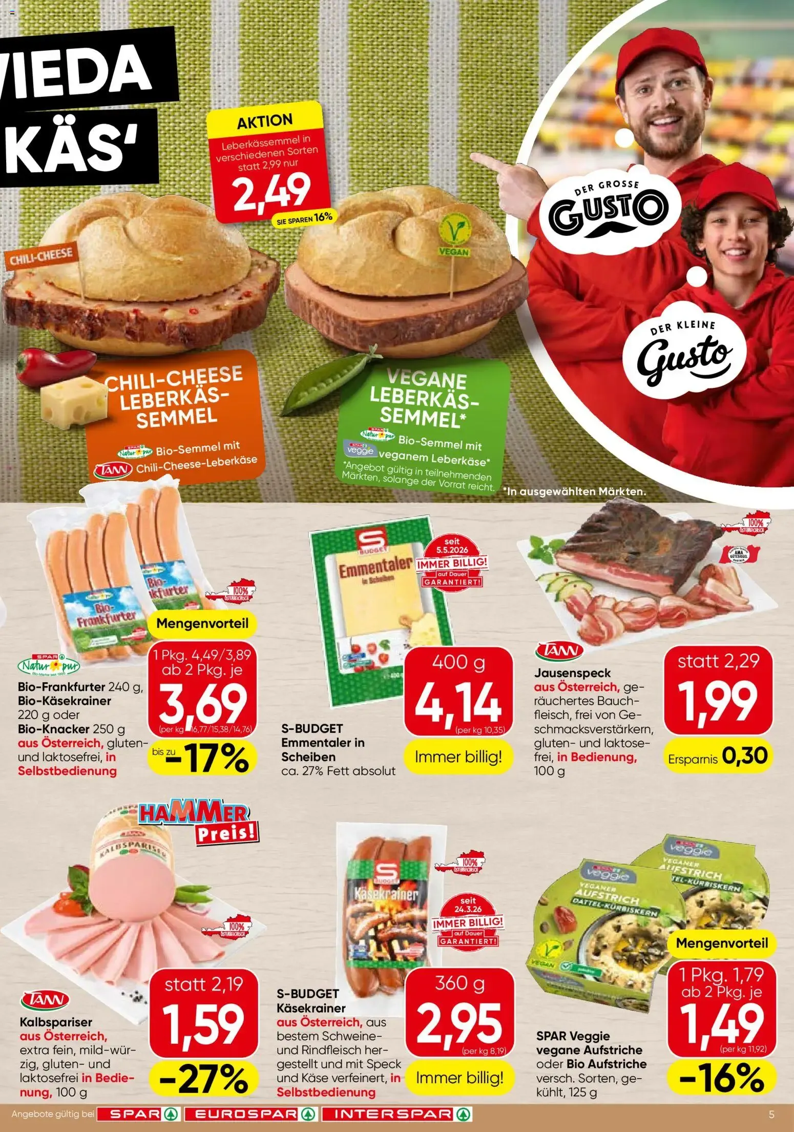 Spar Flugblatt - Niederösterreich (09.07.2026) - Angebote und Prospekt von 9. Juli bis 15. Juli 2026 - Flugblätt seite  5