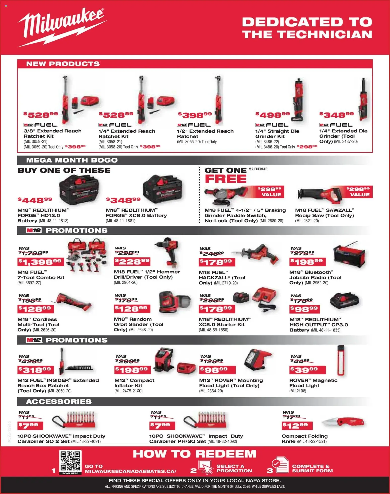 NAPA Auto Parts weekly flyer from Jul 1, 2026 > weekly specials & deals from July 1 to July 31 2026 - flyer page 6