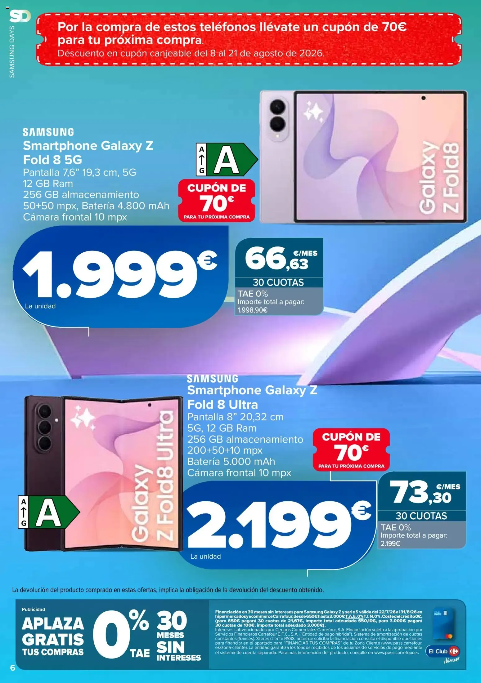 Catálogo de Carrefour Samsung Days del 03/08/2026 | Catálogo 3 de agosto al 10 de agosto 2026 - Página 6