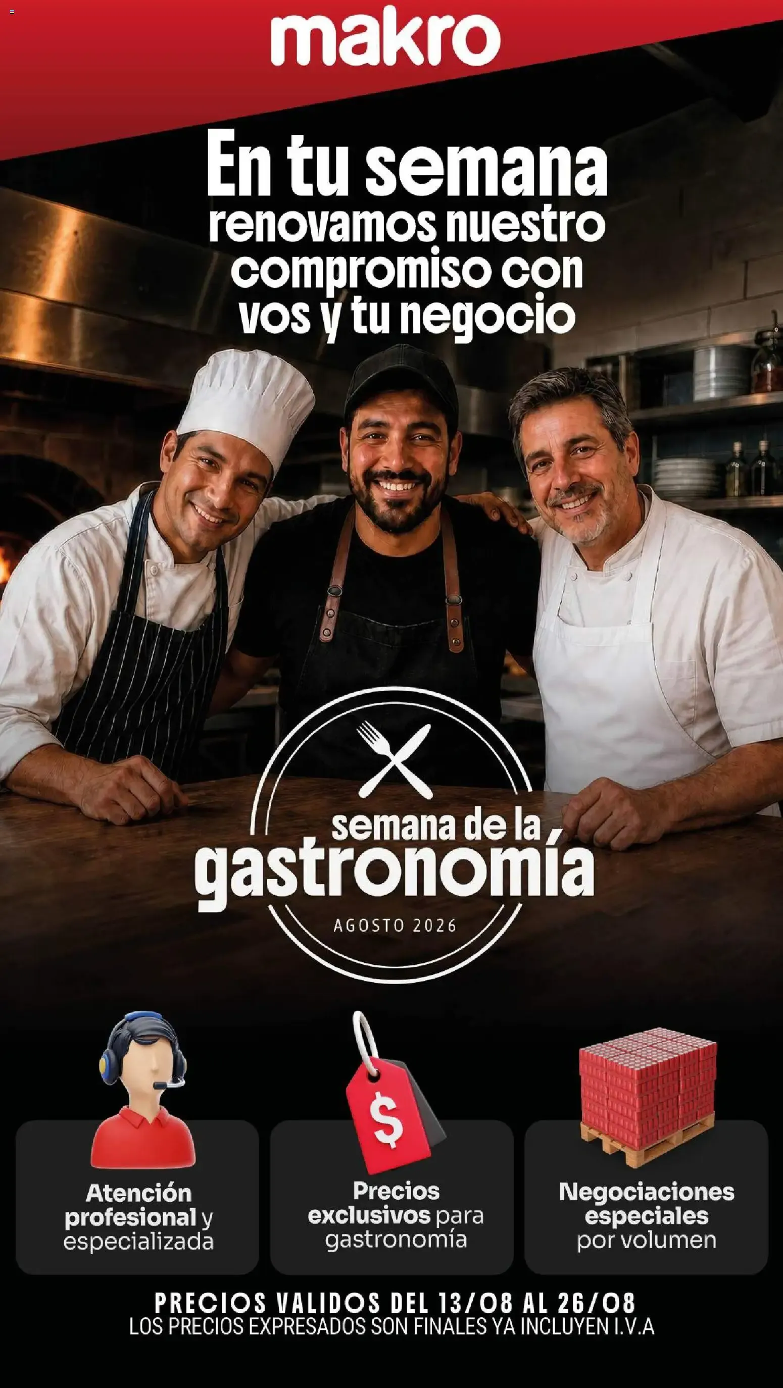 Ofertas de Makro semana de la gastronomía del 13/08/2026 - 26/08/2026 13 de agosto al 26 de agosto 2026 - Página 1 del catálogo