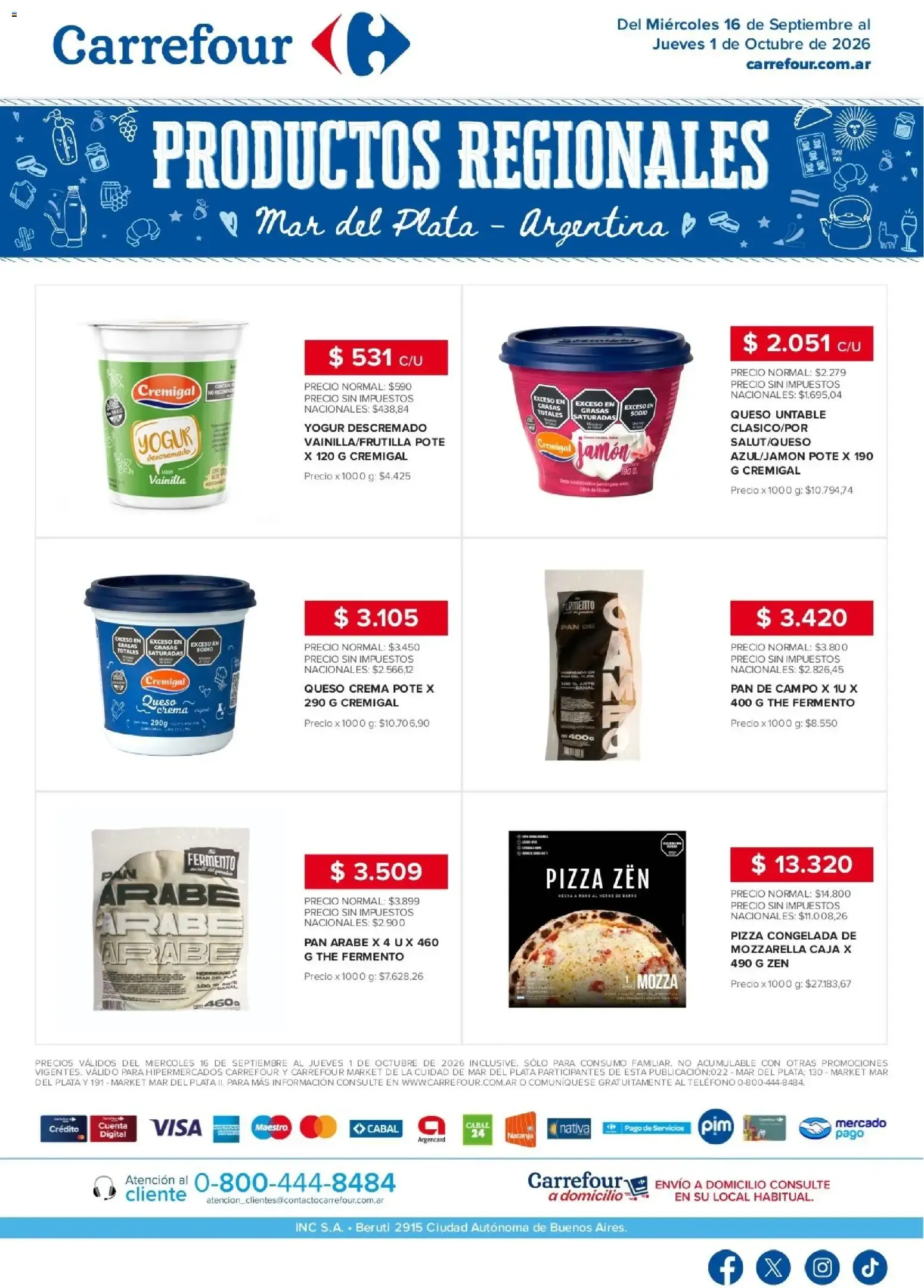 Ofertas de Carrefour - Regionales | Mar del Plata || del 16/09/2026 - 01/10/2026 || Promociones 16 de septiembre al 1 de octubre 2026 - Página 1 del catálogo