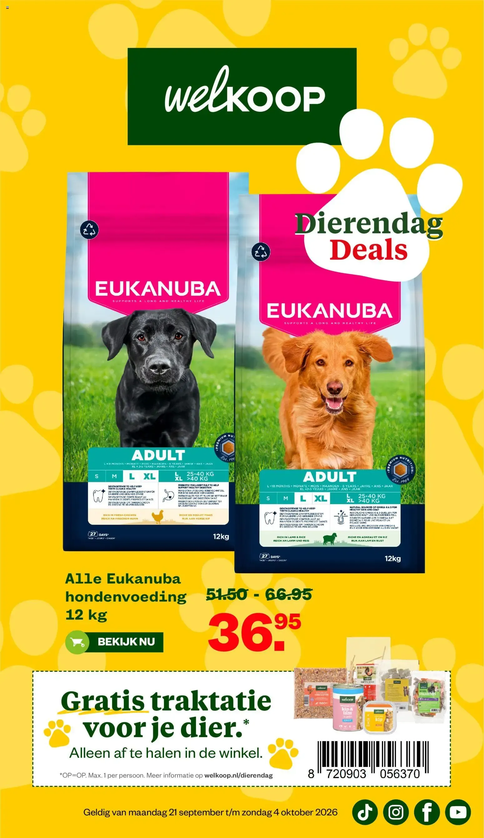 Welkoop Dierendag Deals van 21 september tot 4 oktober 2026 - Folder pagina 1