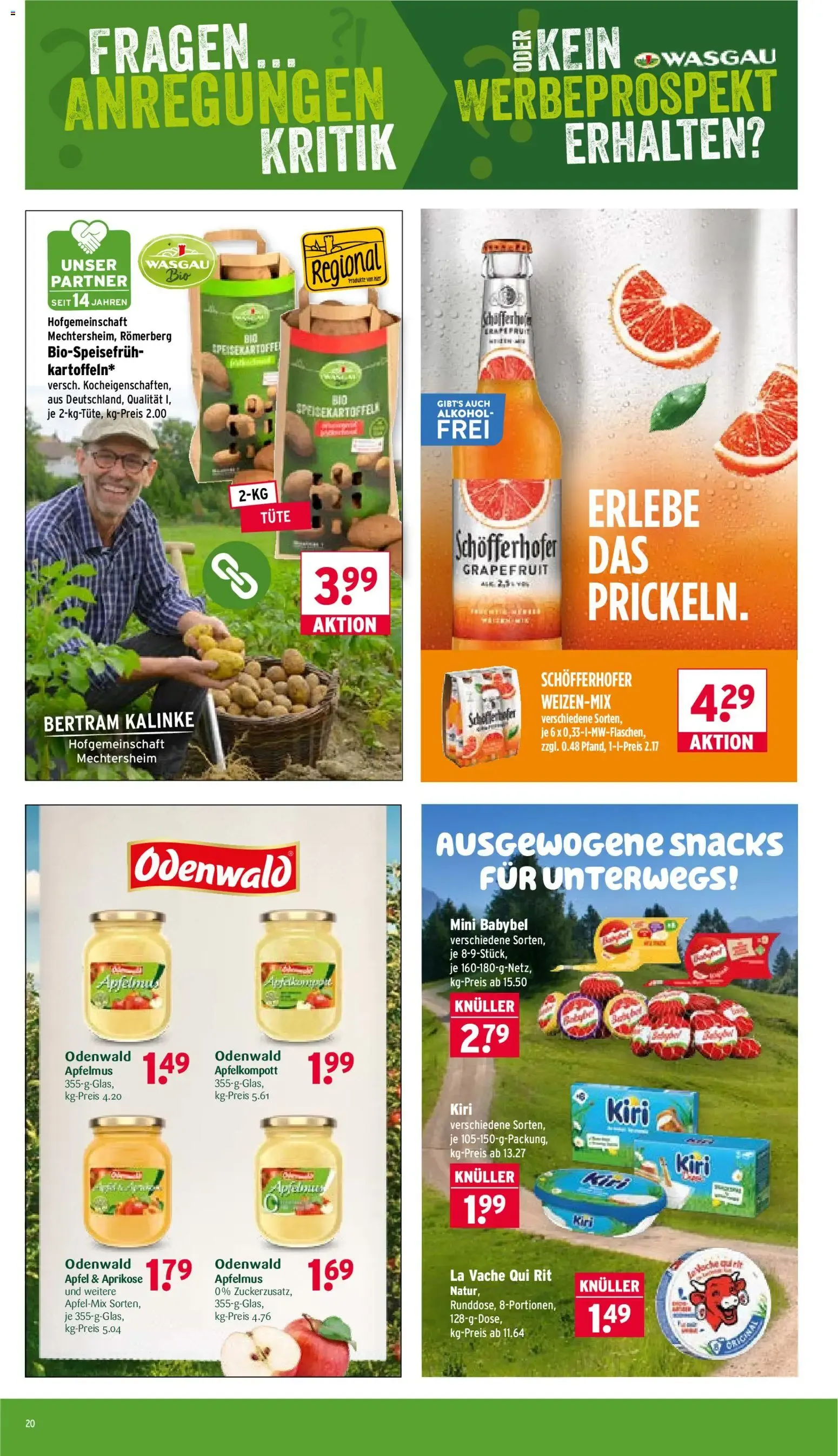 Wasgau Prospekt (ab 06.07.2026) zum Blättern von 6. Juli bis 11. Juli 2026 - Prospekt seite 20