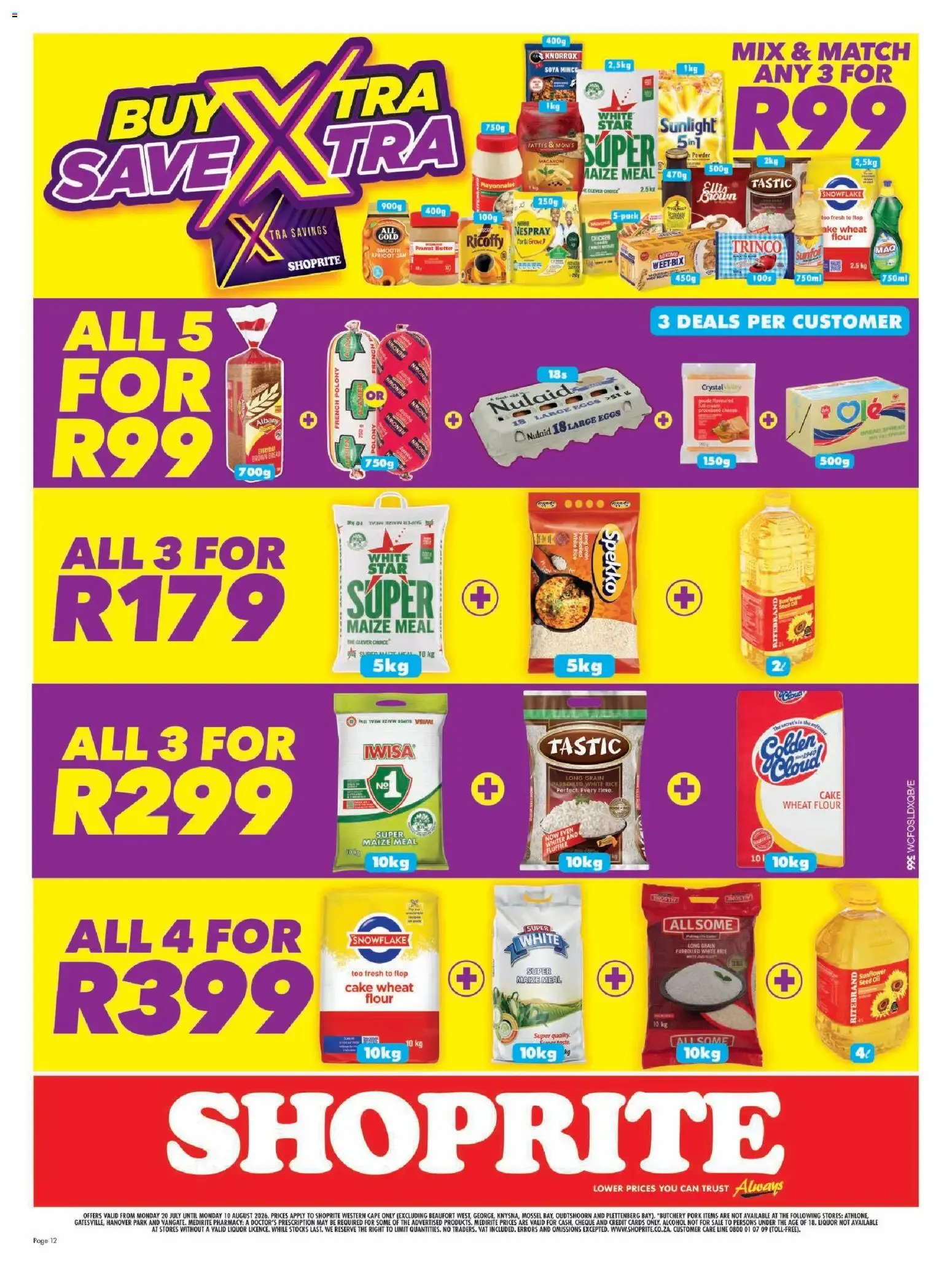 Shoprite Major Low Price Birthday from 20 July to 10 August 2026 - Catalogue Page 12