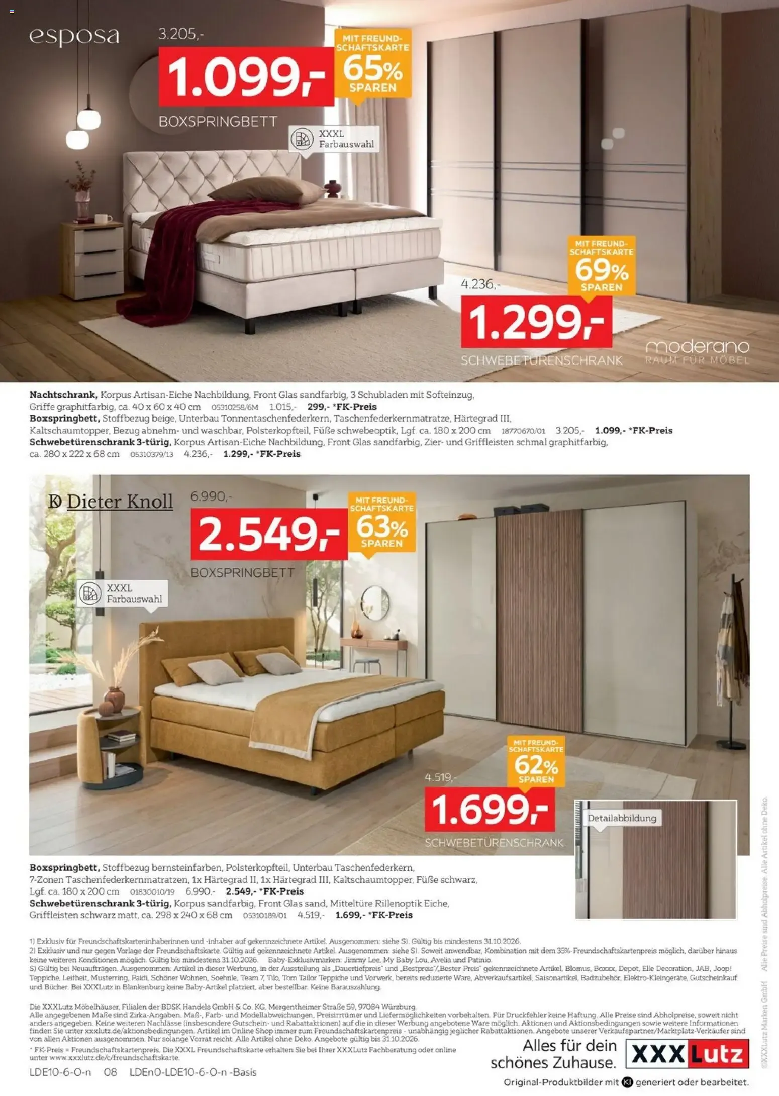 XXXLutz Schlafzimmer Spezial von 17. Oktober bis 31. Oktober 2026 - Prospekt seite 8