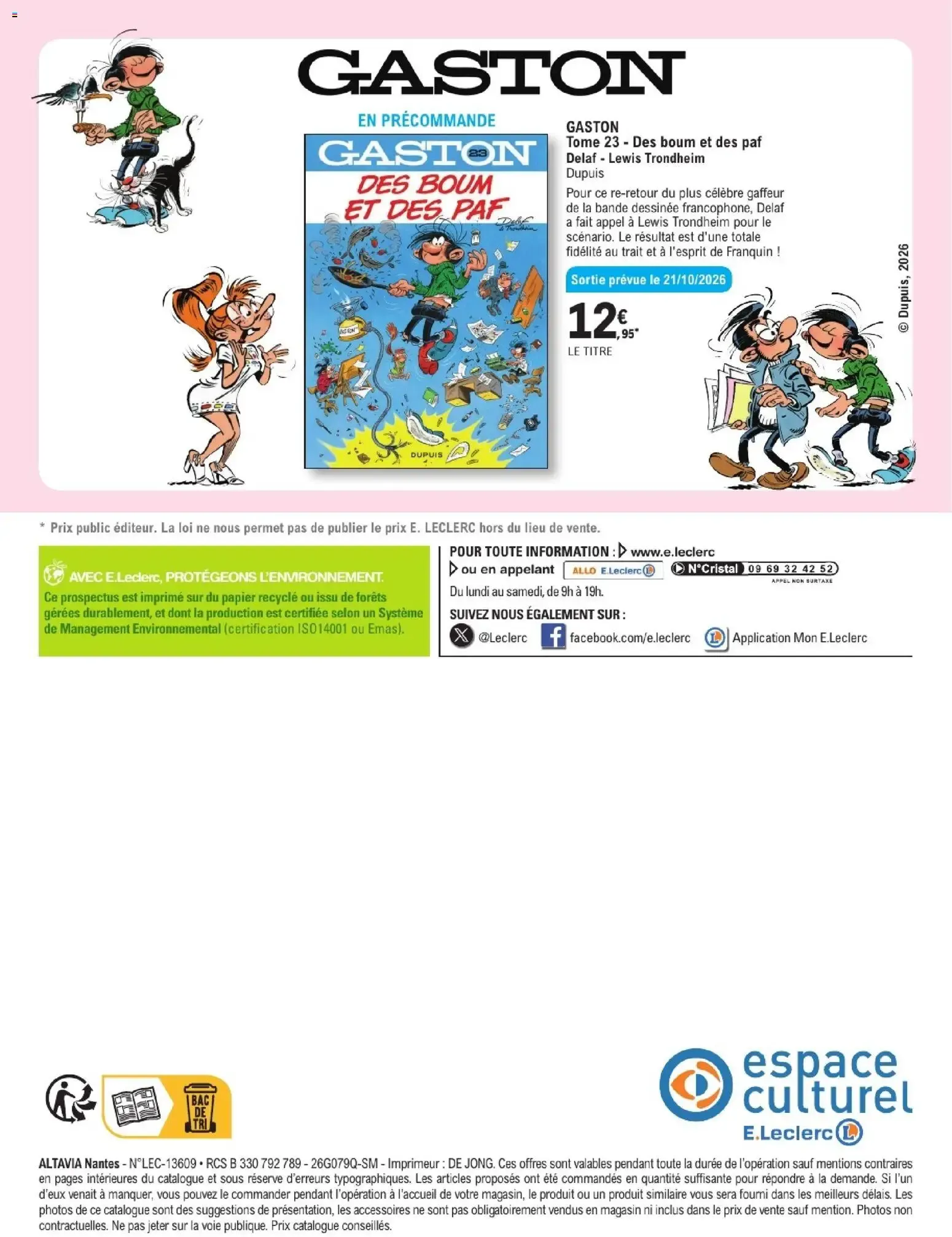 Espace Culturel E.Leclerc: Spécial BD & Manga du 13 octobre au 5 décembre 2026 - Catalogue page 16