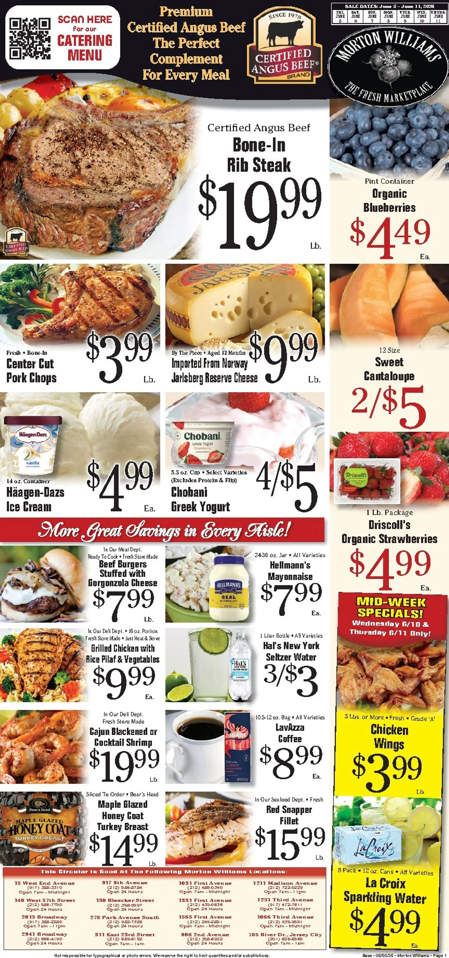 Weekly ad Current Morton Williams - Manhattan/Jersey City leaflet valid from Friday 06/05/2026 to Thursday 06/11/2026 from June 5 to June 11 2026 - Page 1