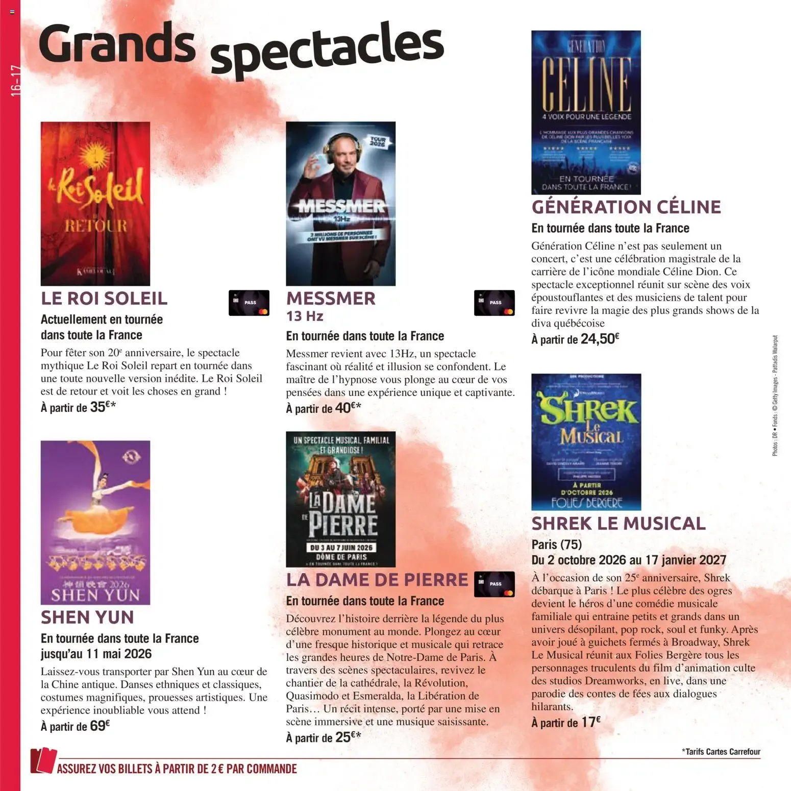 Carrefour spectacles LE BOOK DE VOS SORTIES du 1 avril au 30 septembre 2026 - Catalogue page 16