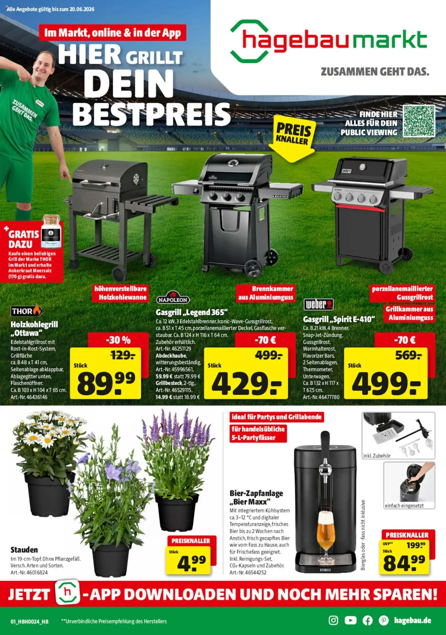 Hagebaumarkt: Hier grillt dein Bestpreis von 6. Juni bis 20. Juni 2026 - Prospekt seite 1