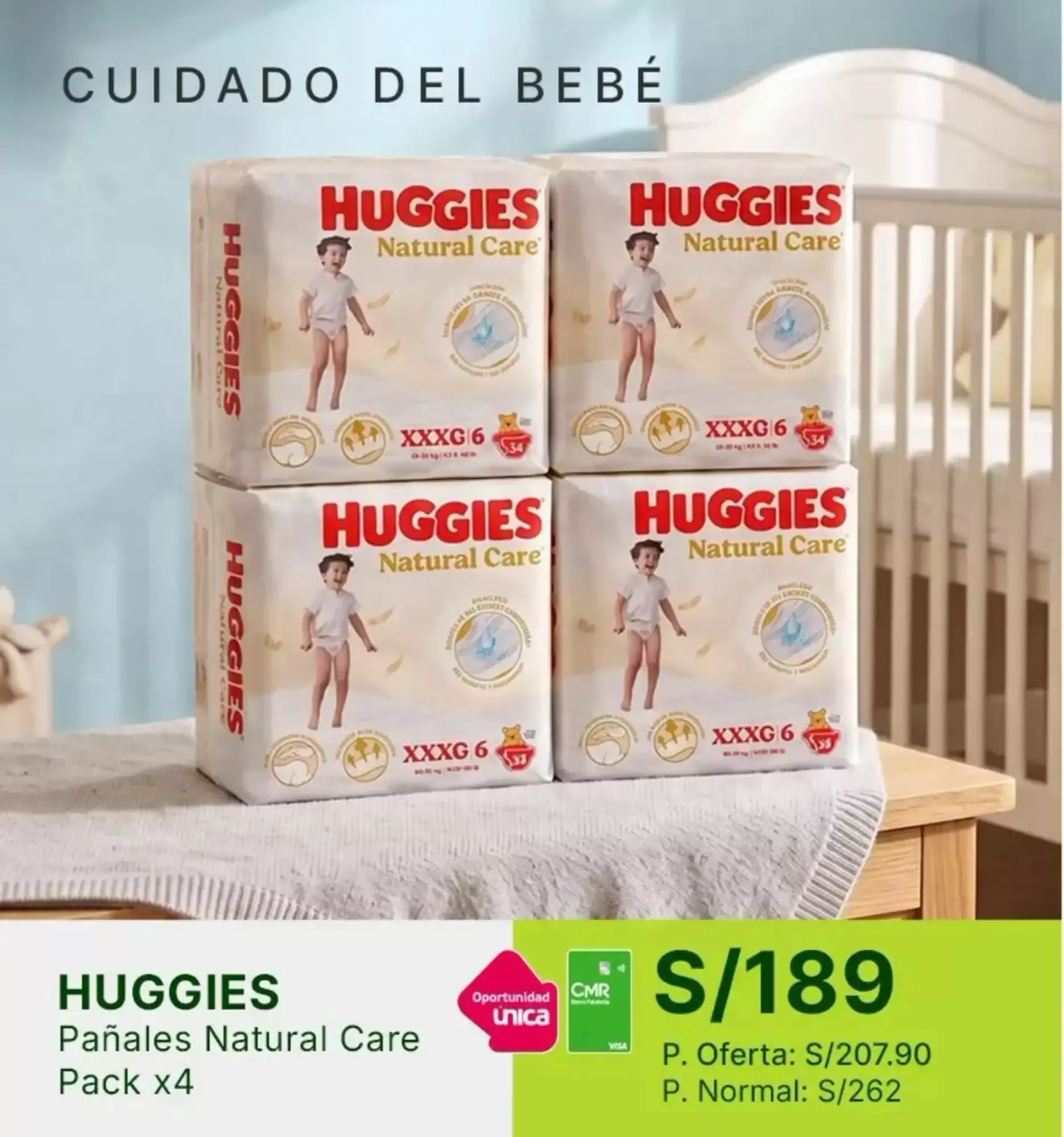 Catalogo de Cuidado del Bebé: Pañales Huggies Natural Care 18 de setiembre al 3 de octubre 2026 - Pag 1