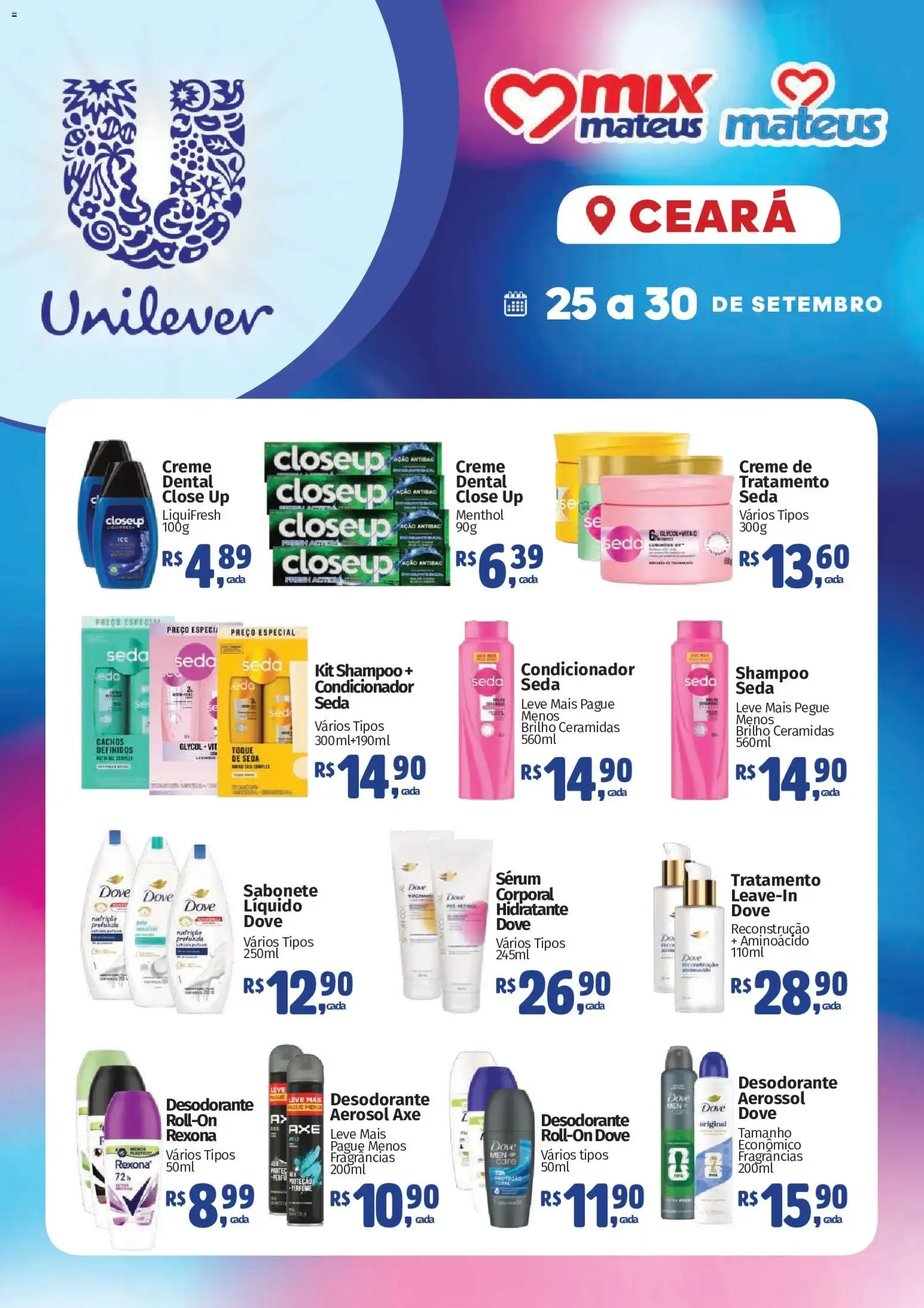 Encarte de Mateus ofertas Unilever 25 de setembro até 30 de setembro 2026 - Pagina 1