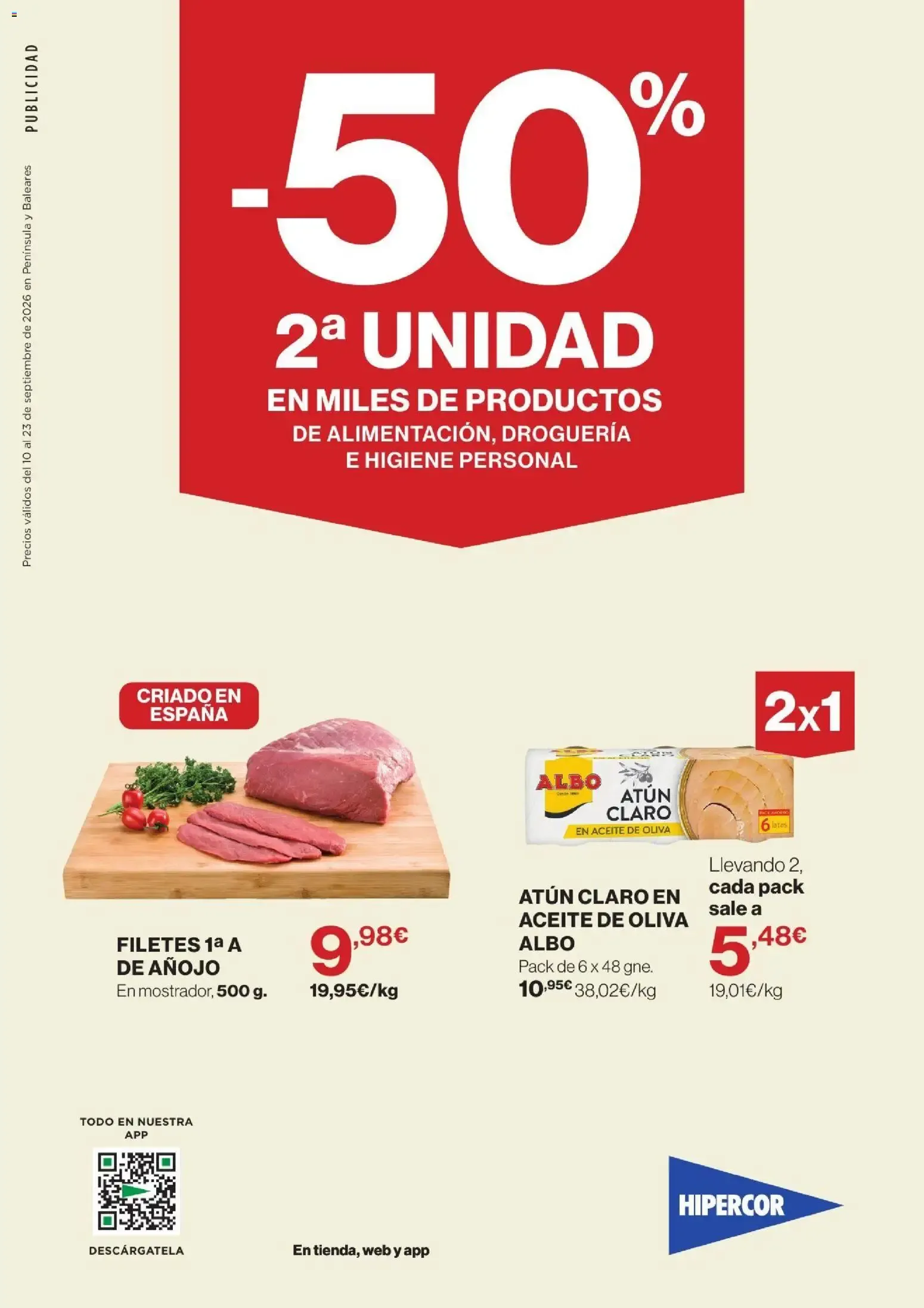 Catálogo de Hipercor catálogo del 10/09/2026 | folleto 10 de septiembre al 23 de septiembre 2026 - Página 1