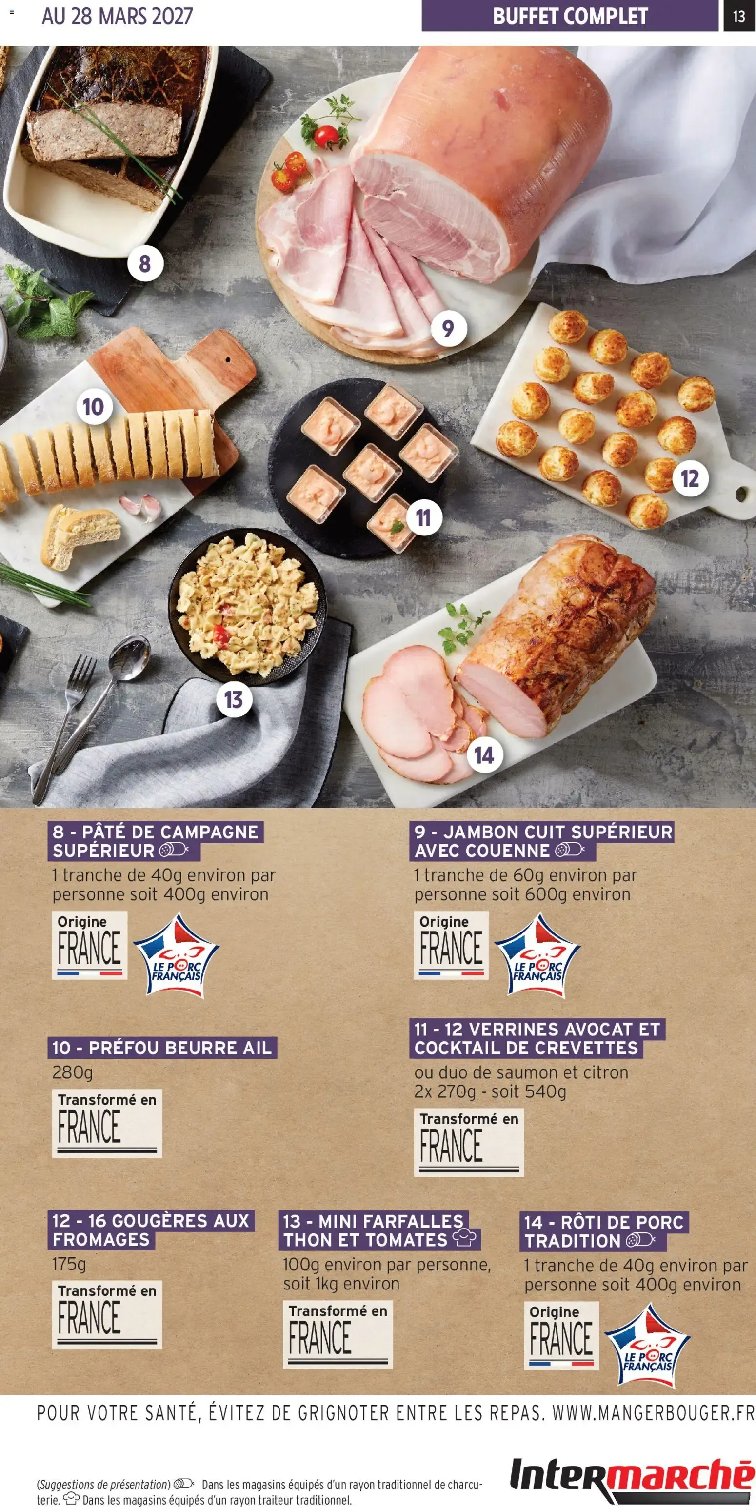 Intermarché - Les menus traiteur automne/hiver à partir du 06/10/2026 - promo en ligne du 6 octobre au 28 mars 2027 - Catalogue page 12