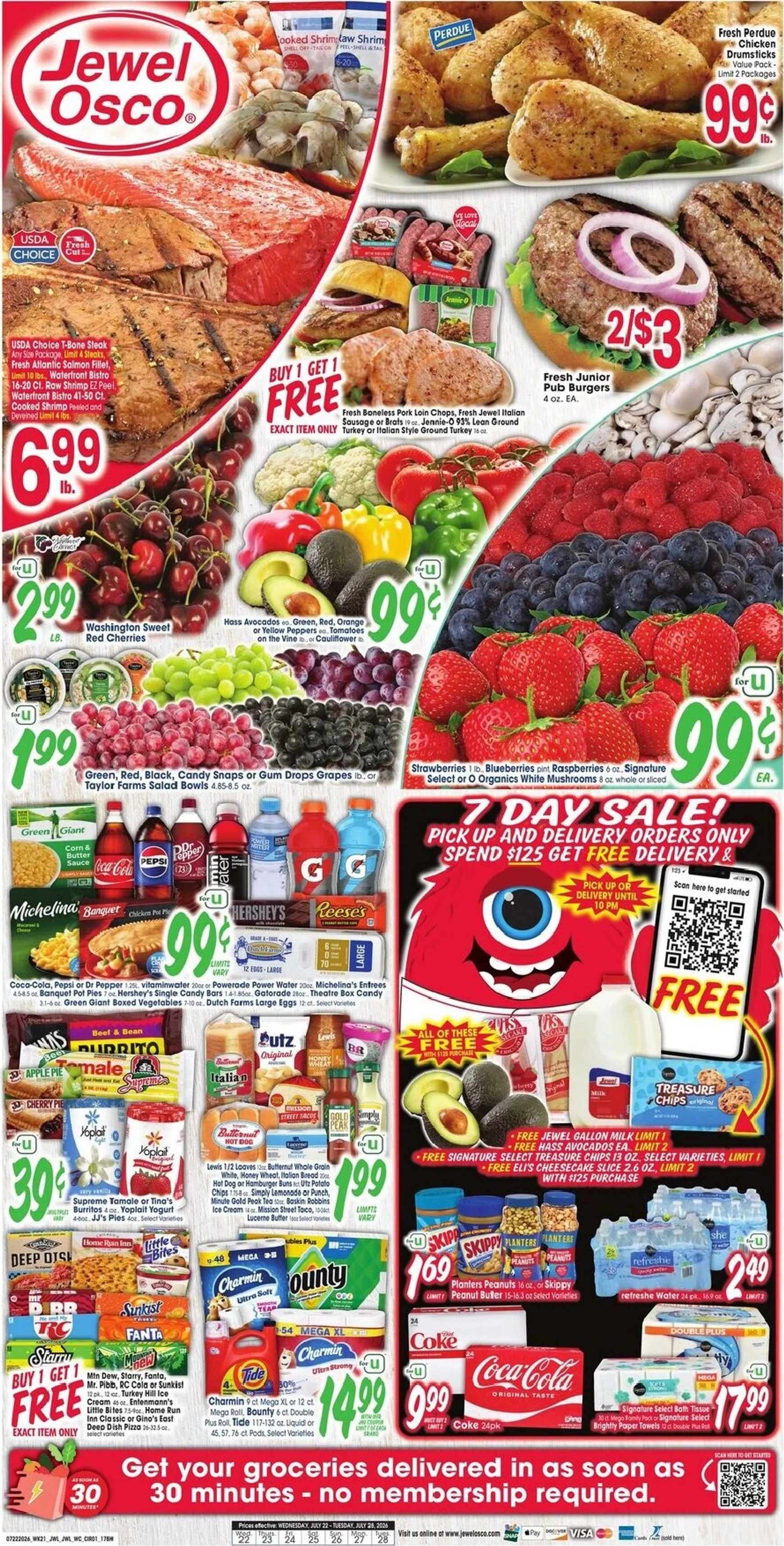 Weekly ad Jewel Osco Flyer from July 22 to July 28 2026 - Page 1