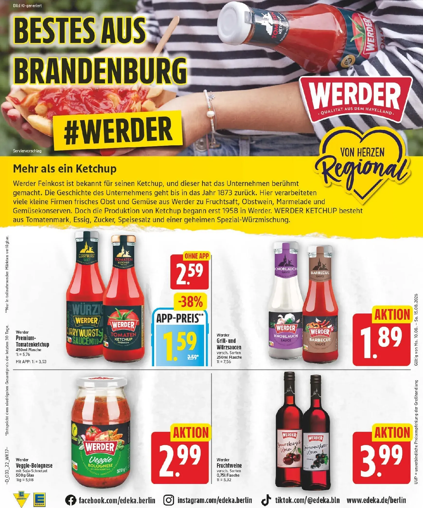 Edeka Prospekt nächste Woche – von Montag 10.08.2026 bis Samstag 15.08.2026 von 10. August bis 15. August 2026 - Prospekt seite 22