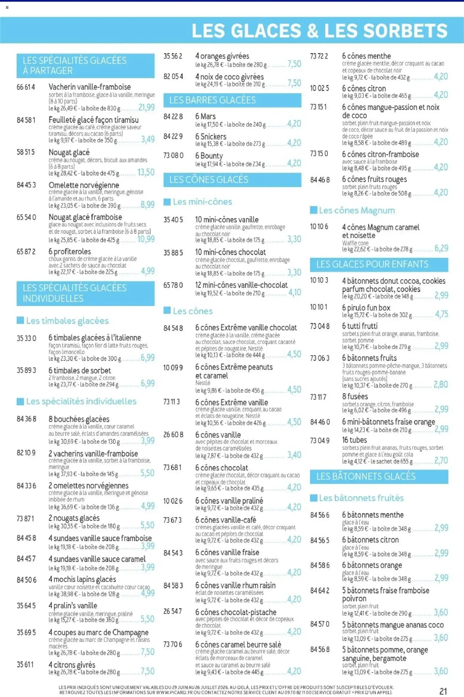 Picard - Catalogue Trimestriel à partir du 29/06/2026 - promo en ligne du 29 juin au 13 septembre 2026 - Catalogue page 20