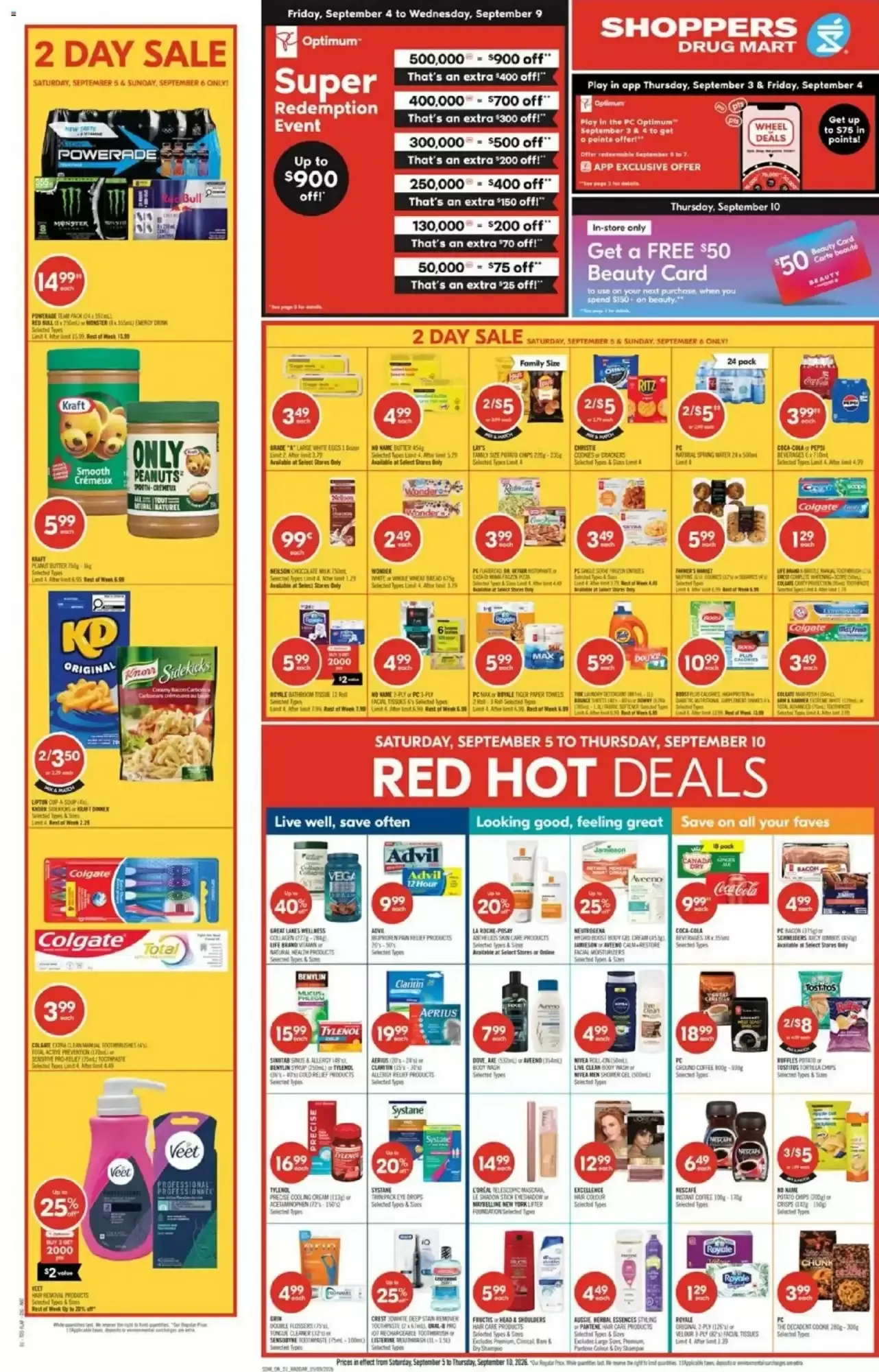 Shoppers Drug Mart flyer week 36 from September 5 to September 10 2026 - flyer page 1