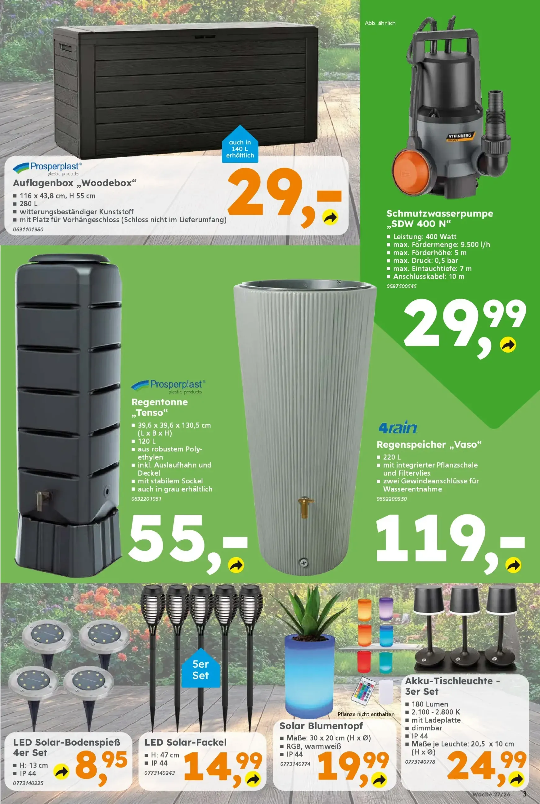 Globus Baumarkt Prospekt – von Montag 29.06.2026 bis Samstag 04.07.2026 von 29. Juni bis 4. Juli 2026 - Prospekt seite 3