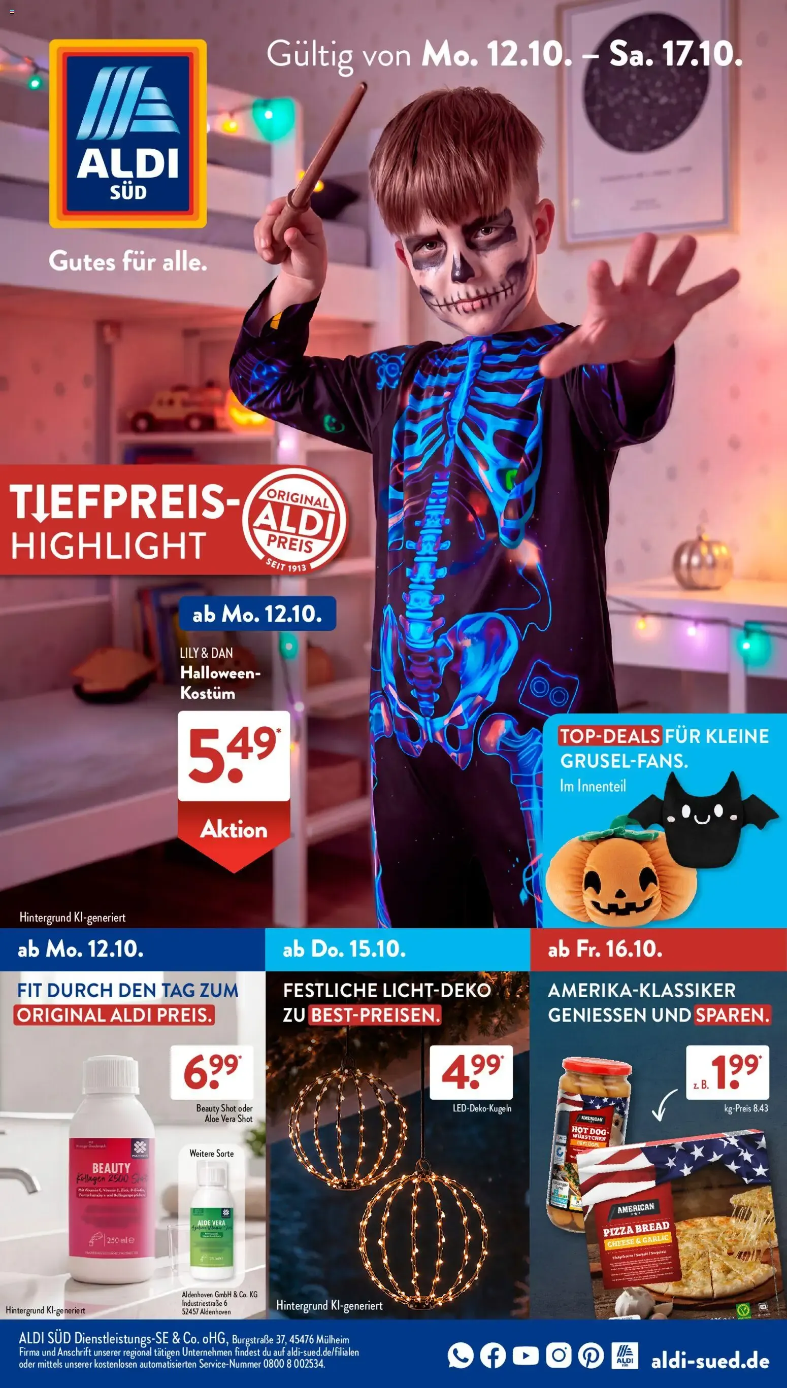Aldi Süd TIEFPREIS-HIGHLIGHT von 12. Oktober bis 17. Oktober 2026 - Prospekt seite 1