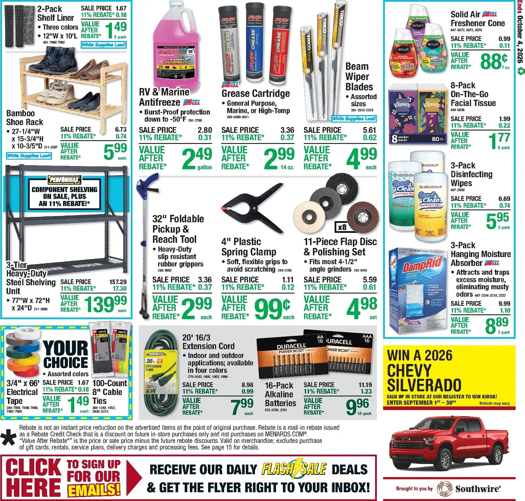 Weekly promotion Current Menards - 11% Rebate Sale leaflet valid from Thursday 09/24/2026 to Sunday 10/04/2026 spanning from September 24 to October 4 2026 - Page 24 for Catalogue 365