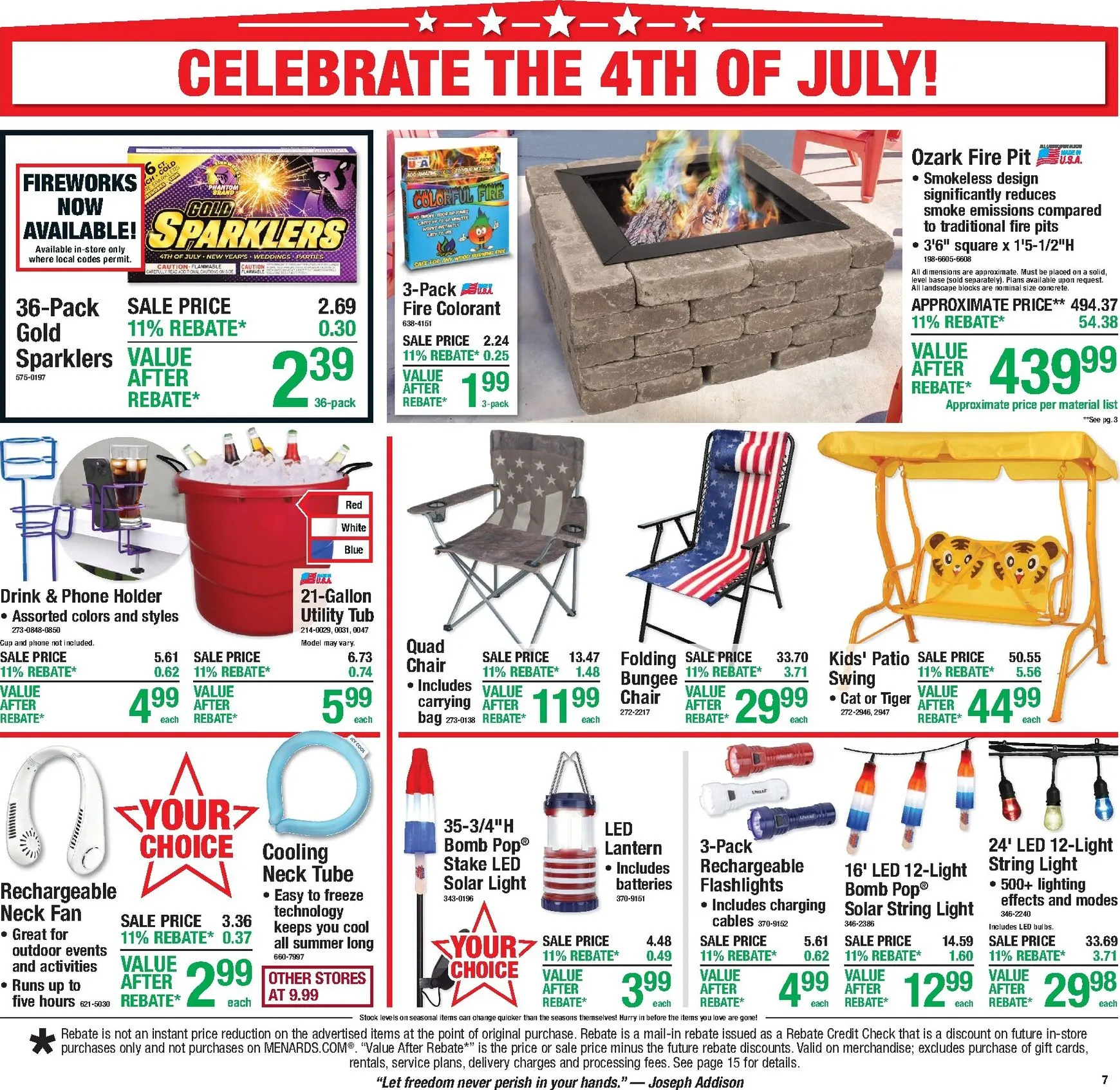 Weekly ad Current Menards - 11% Rebate Sale leaflet valid from Thursday 06/25/2026 to Sunday 07/05/2026 from June 25 to July 5 2026 - Page 13