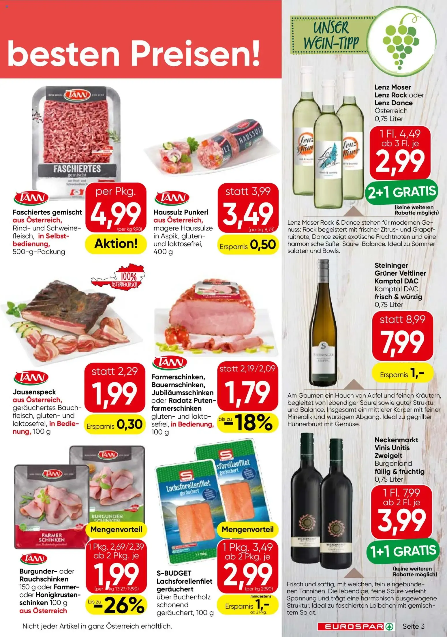 Eurospar Flugblatt von 01.07.2026 - Aktuelle Angebote von 1. Juli bis 15. Juli 2026 - Flugblätt seite  3