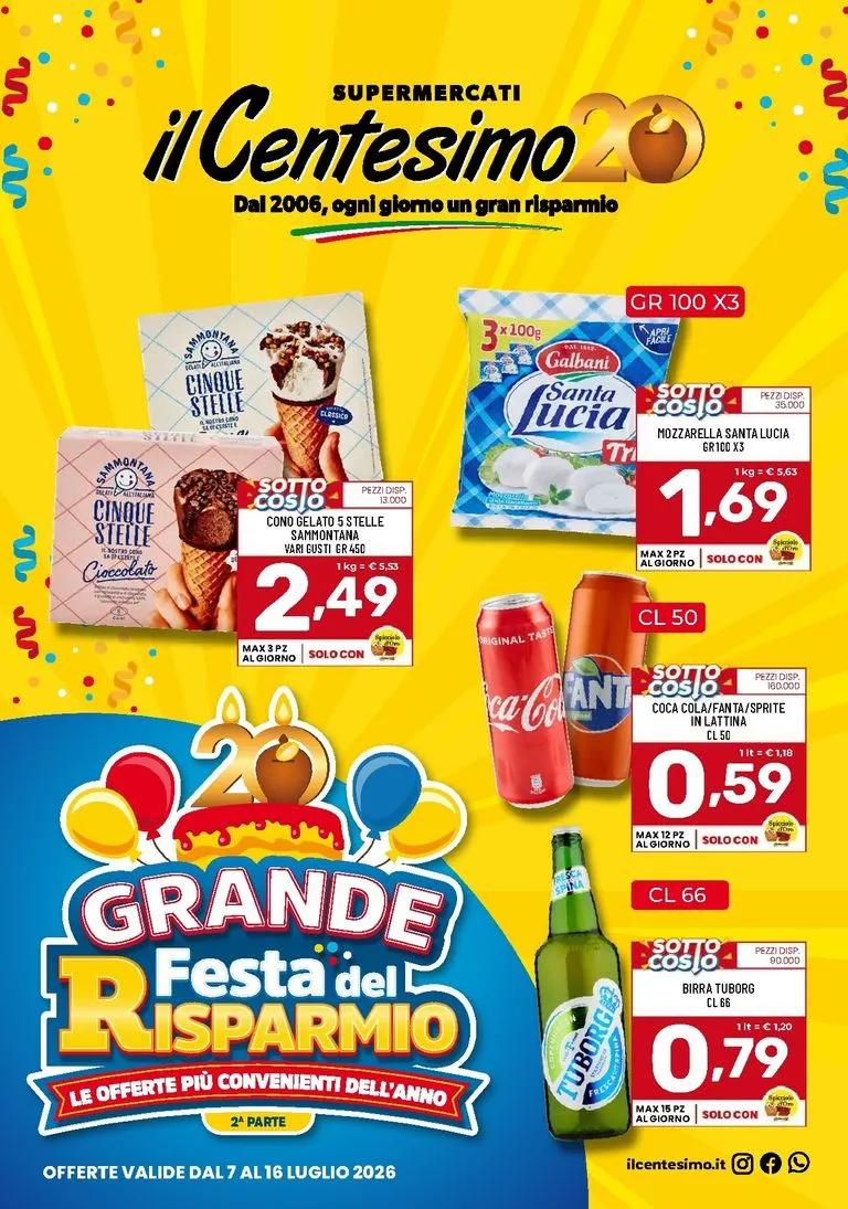 il Centesimo: Grande Festa del Risparmio - 2ª Parte da 7 luglio a 16 luglio di 2026 - Pagina del volantino 1