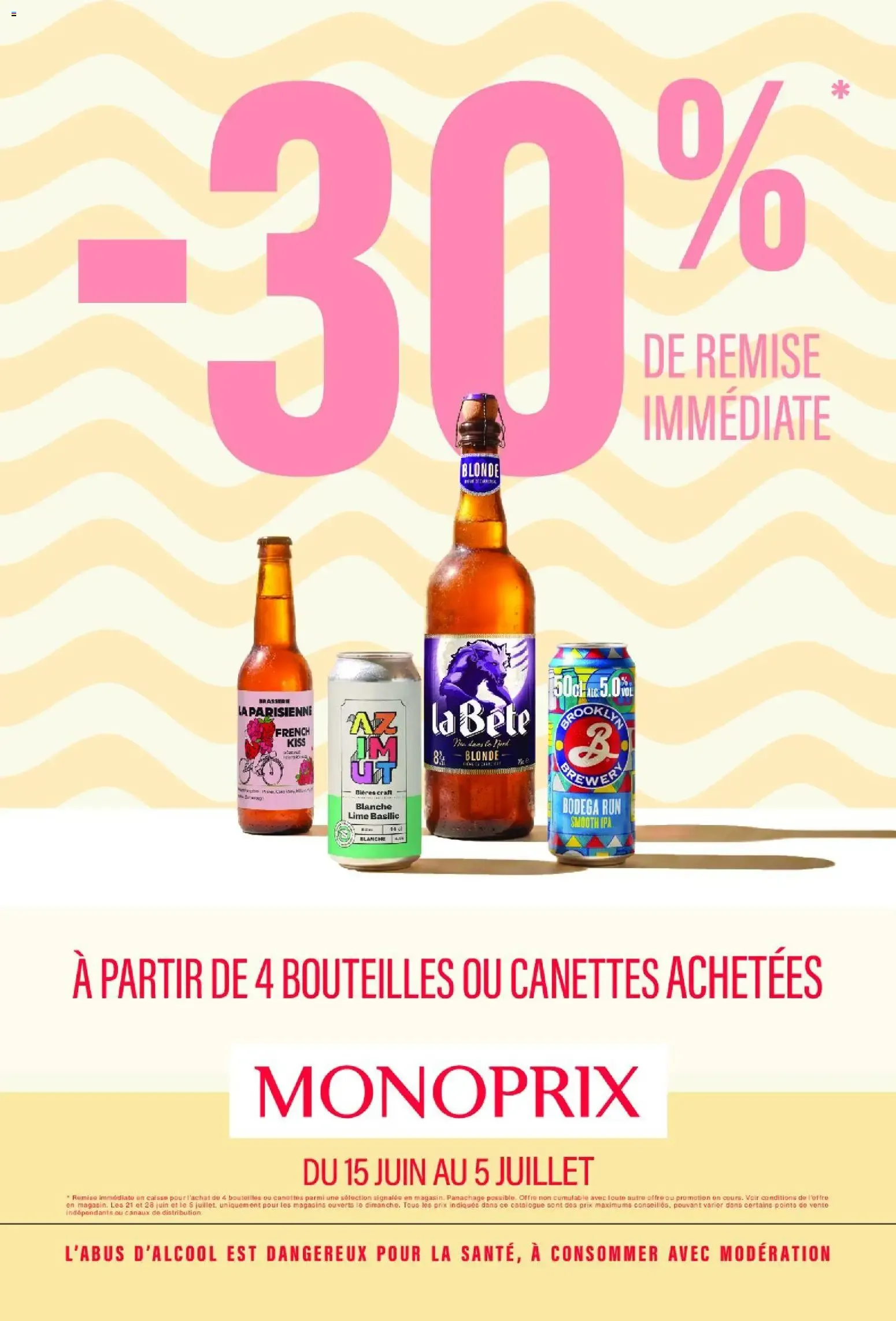 Monoprix - 30% de remise immédiate sur les bières du 15 juin au 5 juillet 2026 - Catalogue page 1