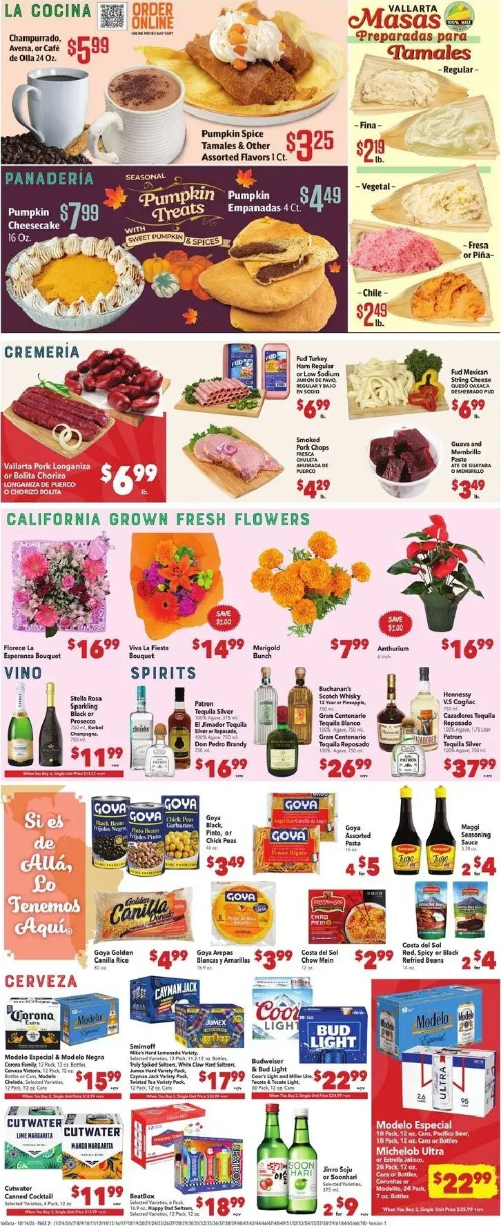 Weekly ad Current Vallarta leaflet valid from Wednesday 10/14/2026 to Tuesday 10/20/2026 from October 14 to October 20 2026 - Page 2