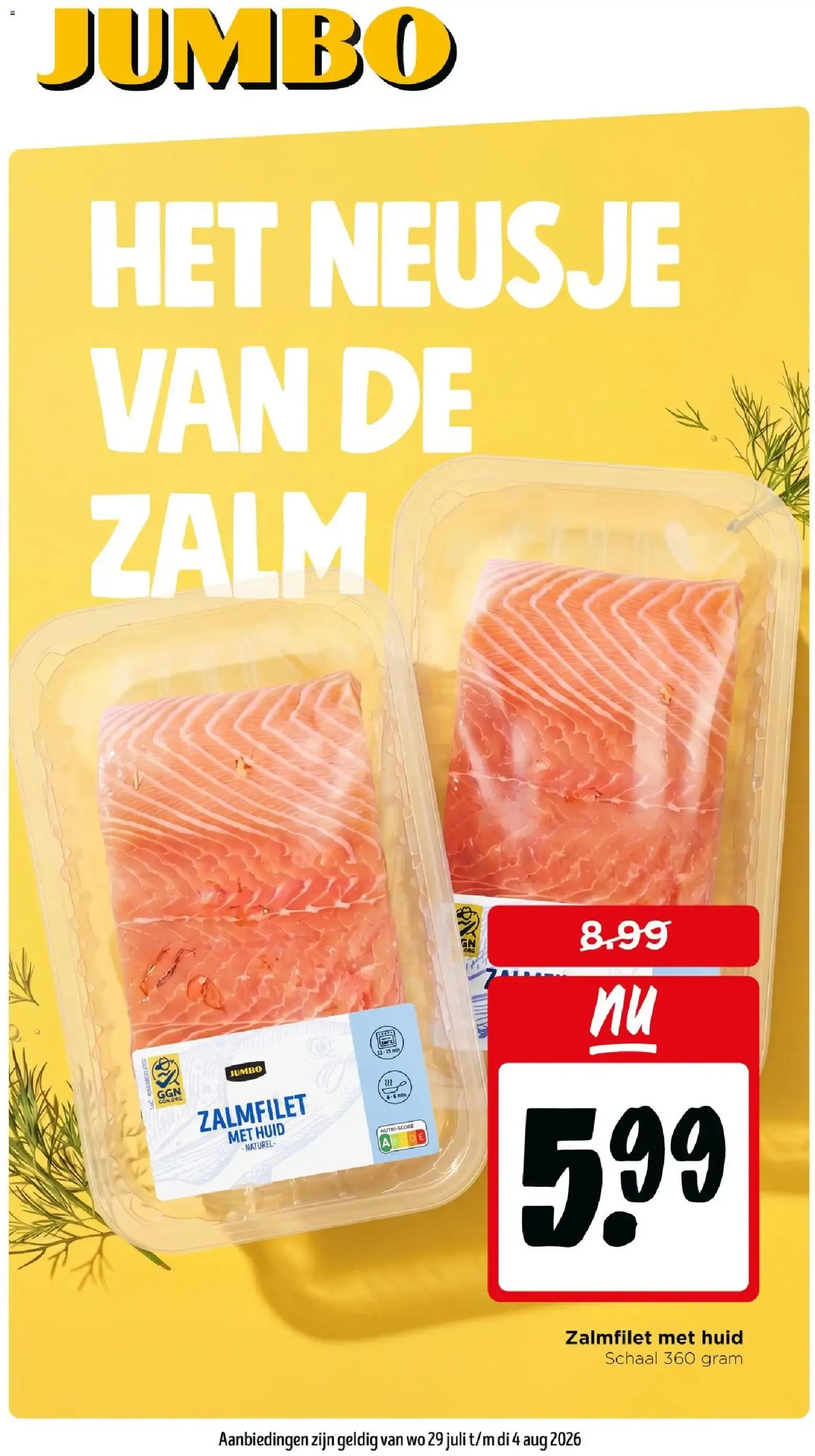 Jumbo: Het Neusje van de Zalm (Zalmfilet) van 29 juli tot 4 augustus 2026 - Folder pagina 1