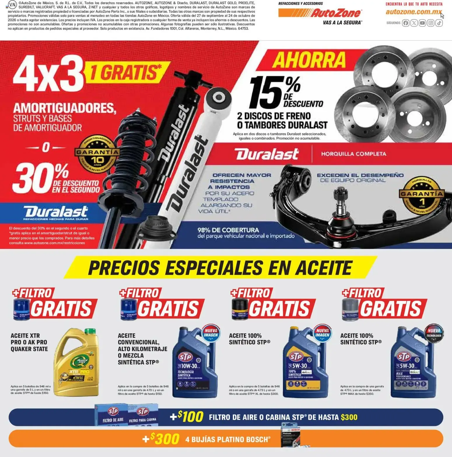 Catálogo de AutoZone catálogo (27/09/2026 - 24/10/2026) - catálogo en línea 27 de septiembre al 24 de octubre 2026 - Pagina 4