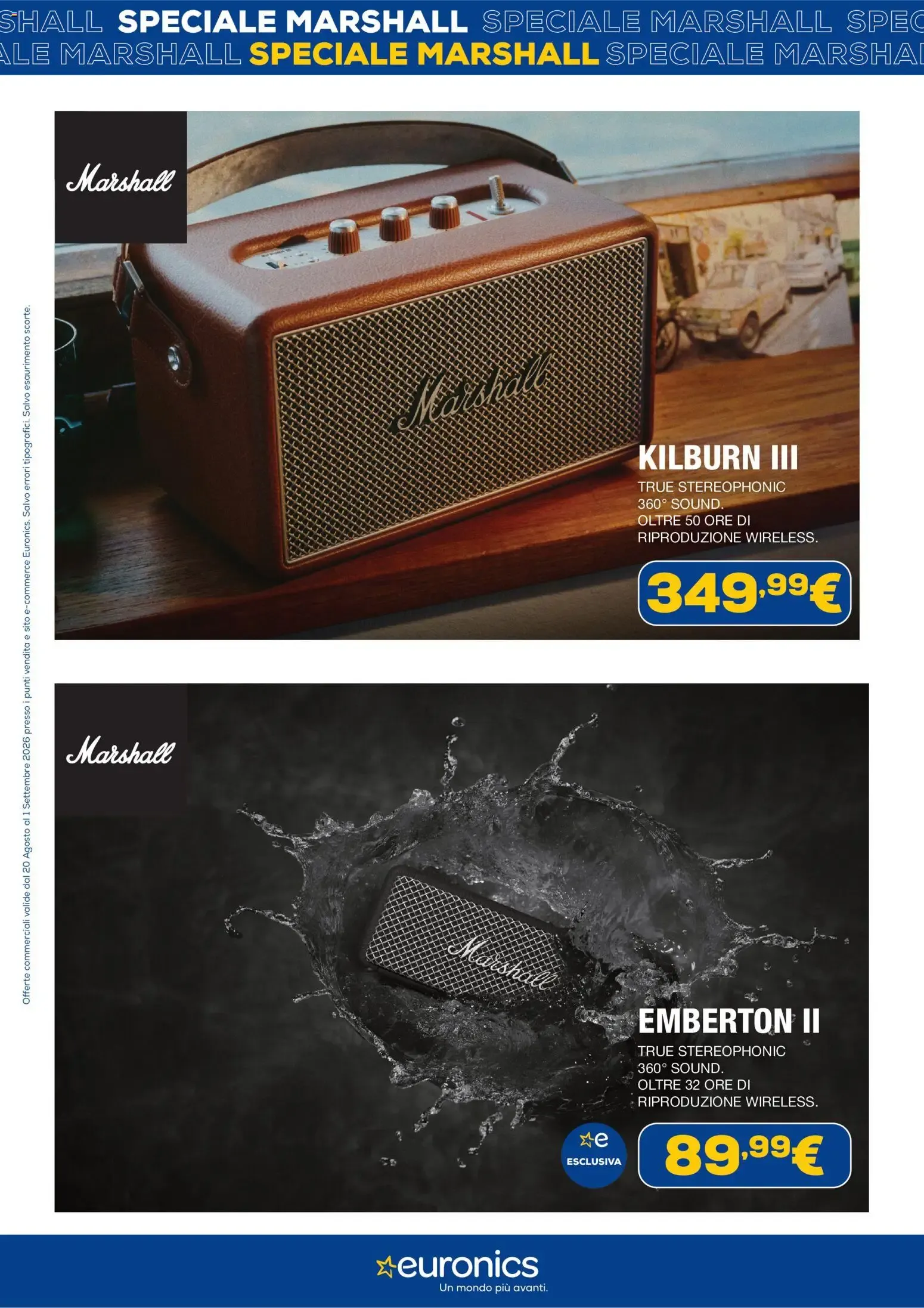 Nuovo Euronics volantino Marshall dal 20/08/2026 > offerte anteprima 🛍️ da 20 agosto a 1 settembre di 2026 - Pagina del volantino 3