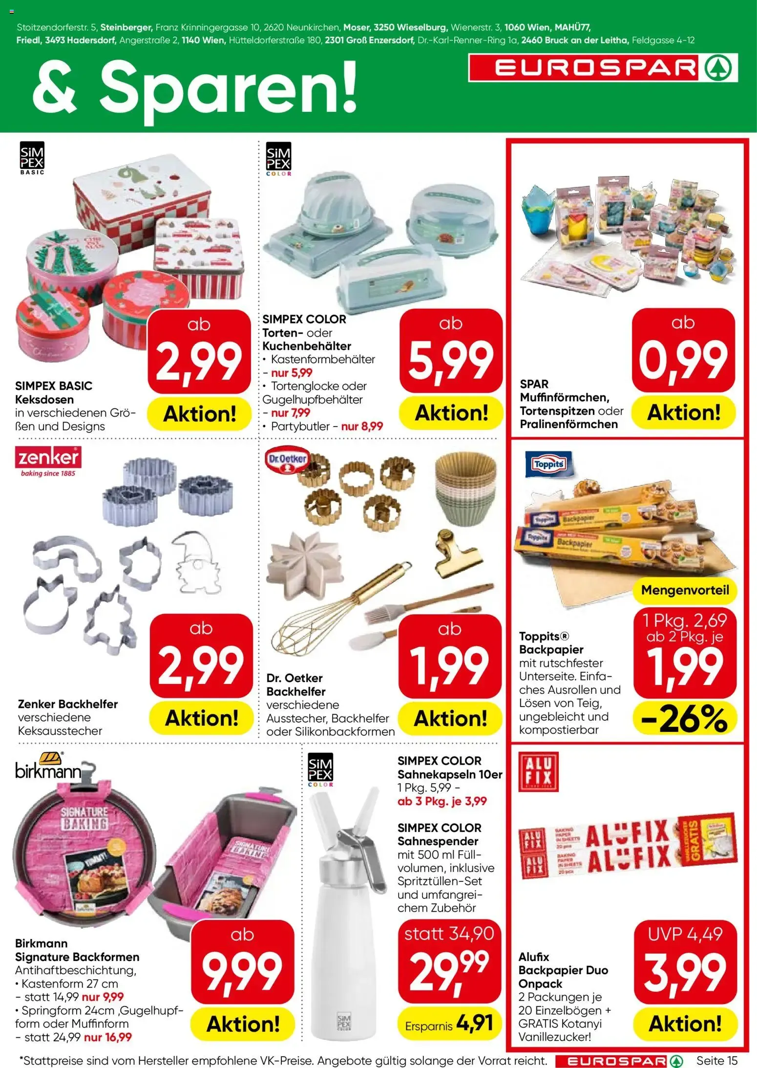 Eurospar Flugblatt von 08.10.2026 - Aktuelle Angebote von 8. Oktober bis 21. Oktober 2026 - Flugblätt seite  15