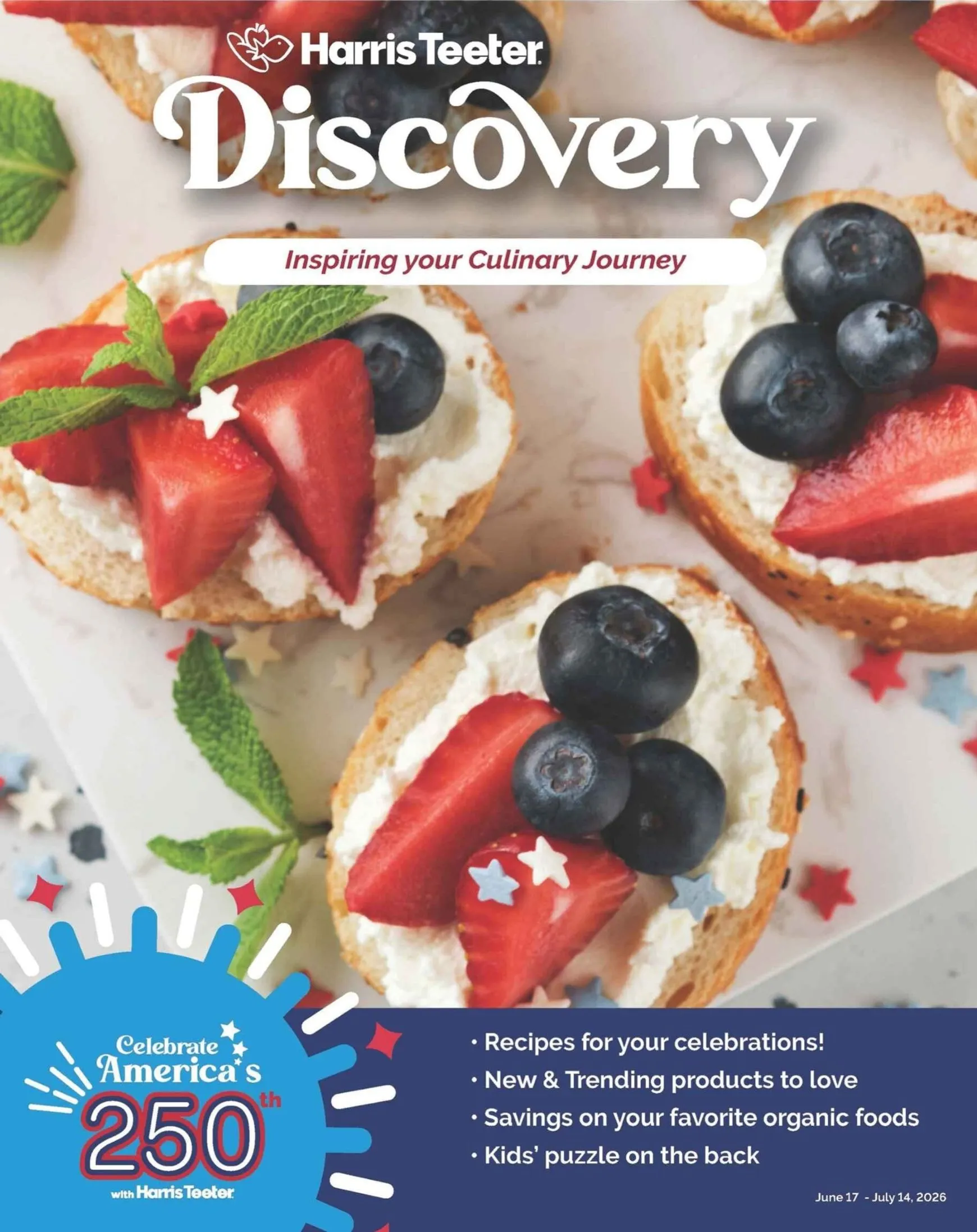 Weekly ad Current Harris Teeter - Discovery leaflet valid from Wednesday 06/17/2026 to Tuesday 07/14/2026 from June 17 to July 14 2026 - Page 1