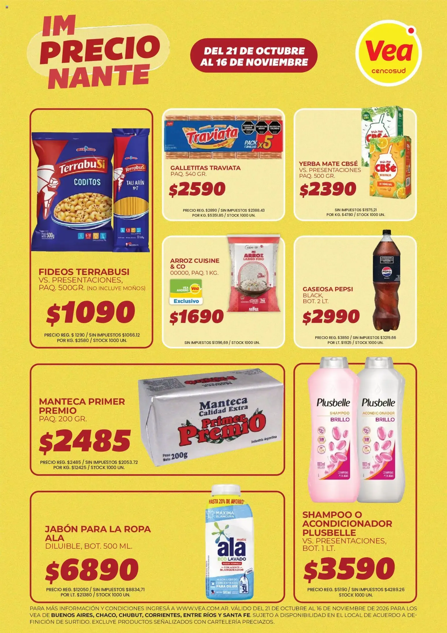Ofertas de Vea - ImPRECIOnante | BsAs, NEA y Chubut del 21/10/2026 - 16/11/2026 21 de octubre al 16 de noviembre 2026 - Página 1 del catálogo