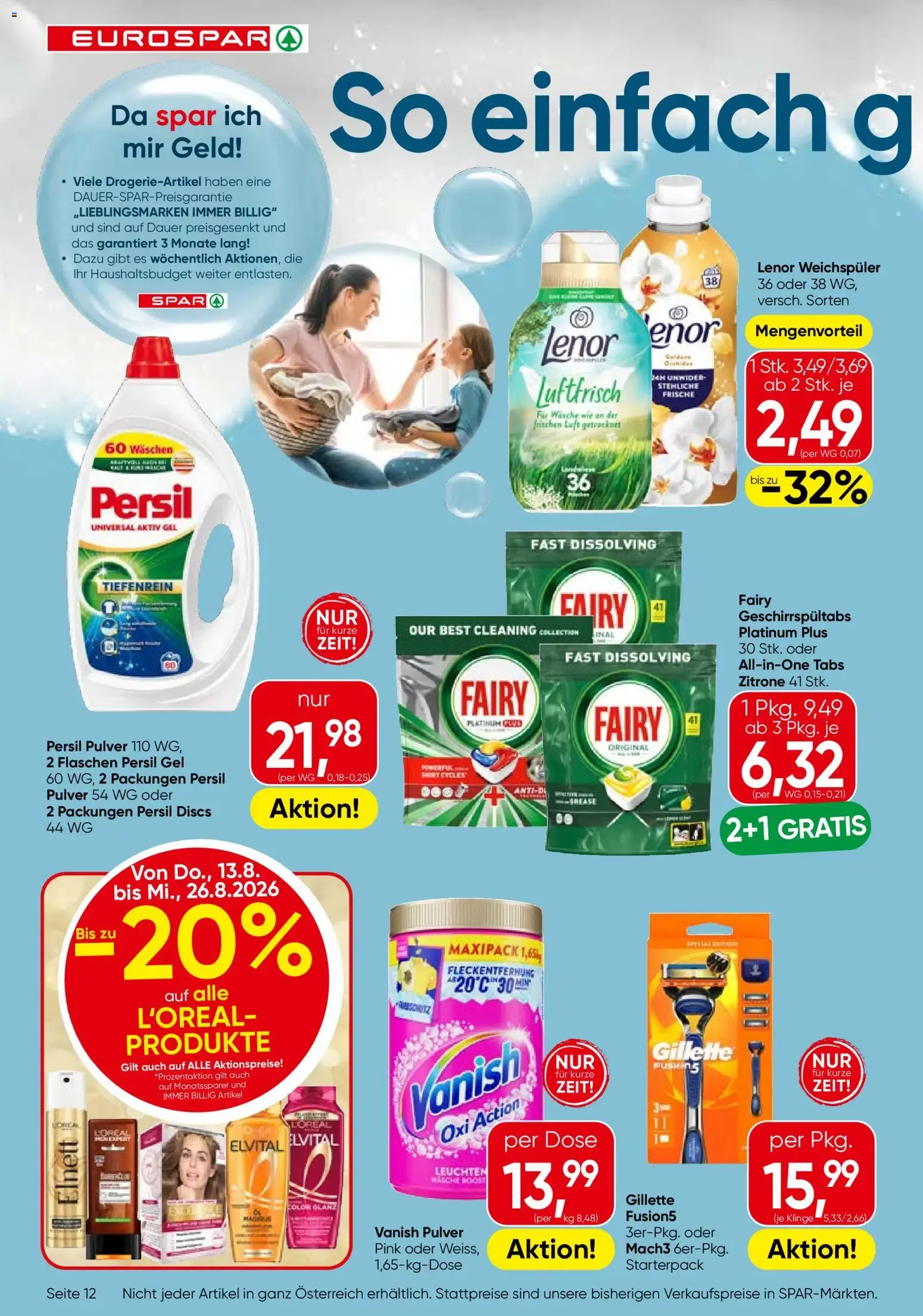 Eurospar Flugblatt von 13.08.2026 - Aktuelle Angebote von 13. August bis 26. August 2026 - Flugblätt seite  2