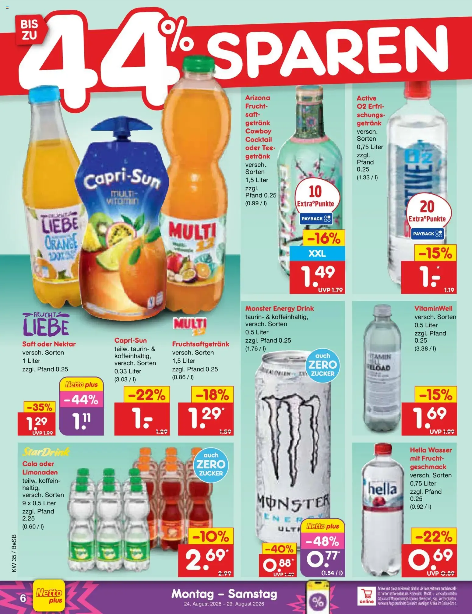 Netto Marken-Discount Prospekt (ab 24.08.2026) » Angebote von 24. August bis 29. August 2026 - Prospekt seite 6
