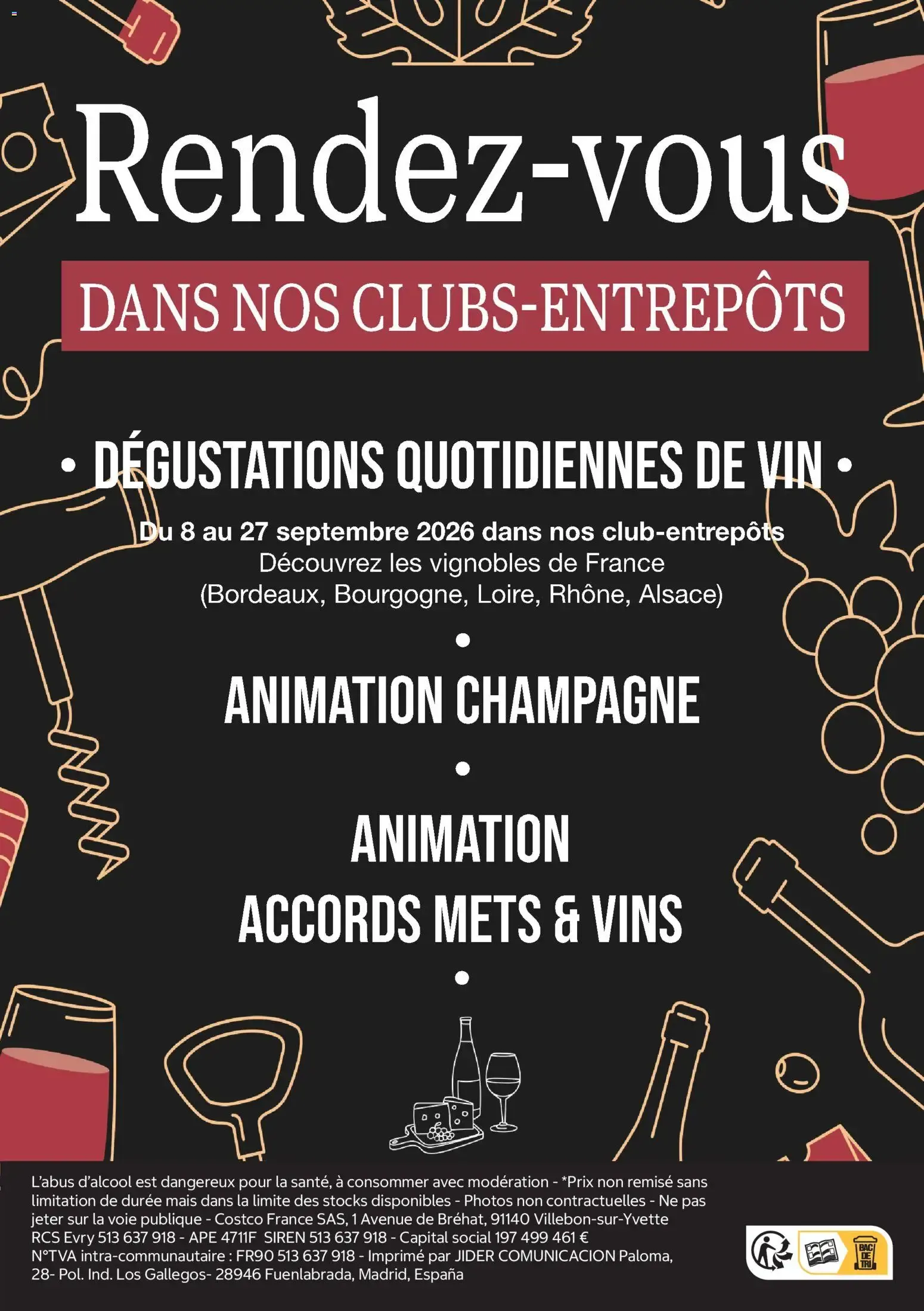 Costco Foire aux vins à partir du 08/09/2026 - promo en ligne du 8 septembre au 27 septembre 2026 - Catalogue page 12