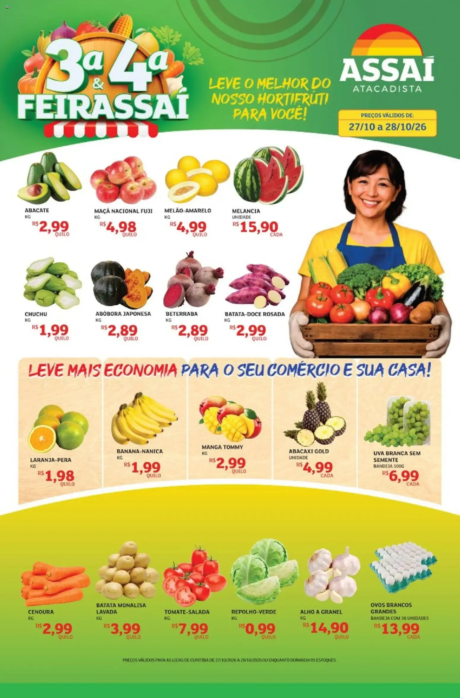 Encarte de Assaí Atacadista - 3a & 4a Feirassai Hortifruti 27 de outubro até 28 de outubro 2026 - Pagina 1