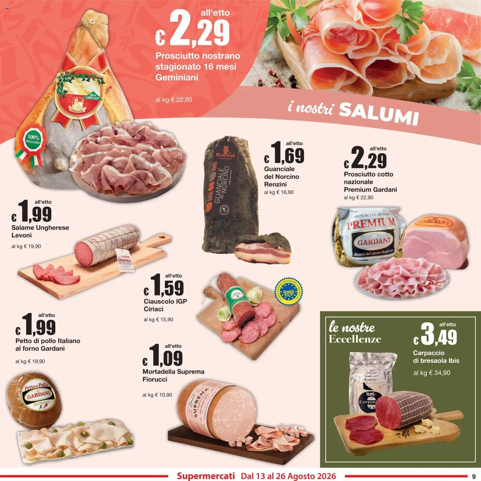 Sì con Te volantino dal 13/08/2026 - online Offerte da 13 agosto a 26 agosto di 2026 - Pagina del volantino 9