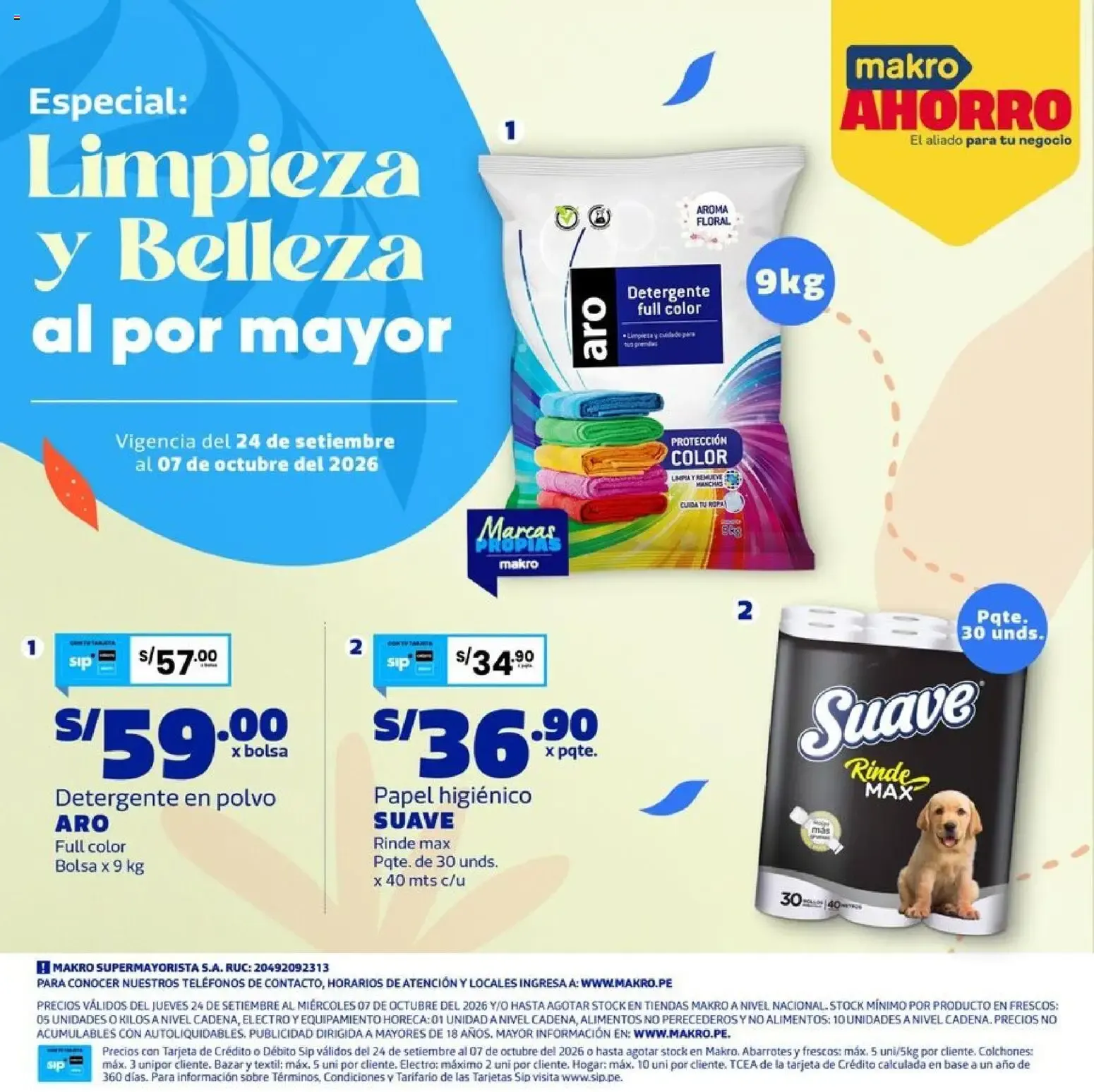 Catalogo de Catálogo Makro - Especial Limpieza y Belleza online del 24/09/2026 24 de setiembre al 7 de octubre 2026 - Pag 1