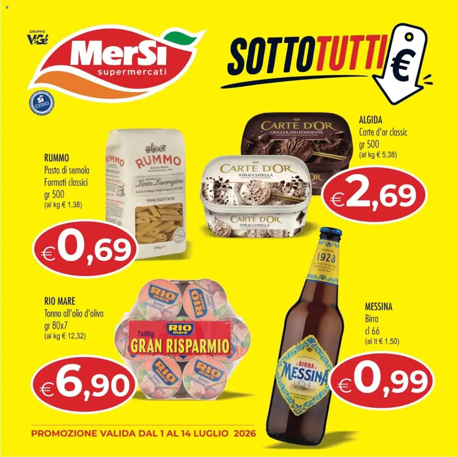 MerSi Supermercati volantino dal 01/07/2026 - online Offerte da 1 luglio a 14 luglio di 2026 - Pagina del volantino 1