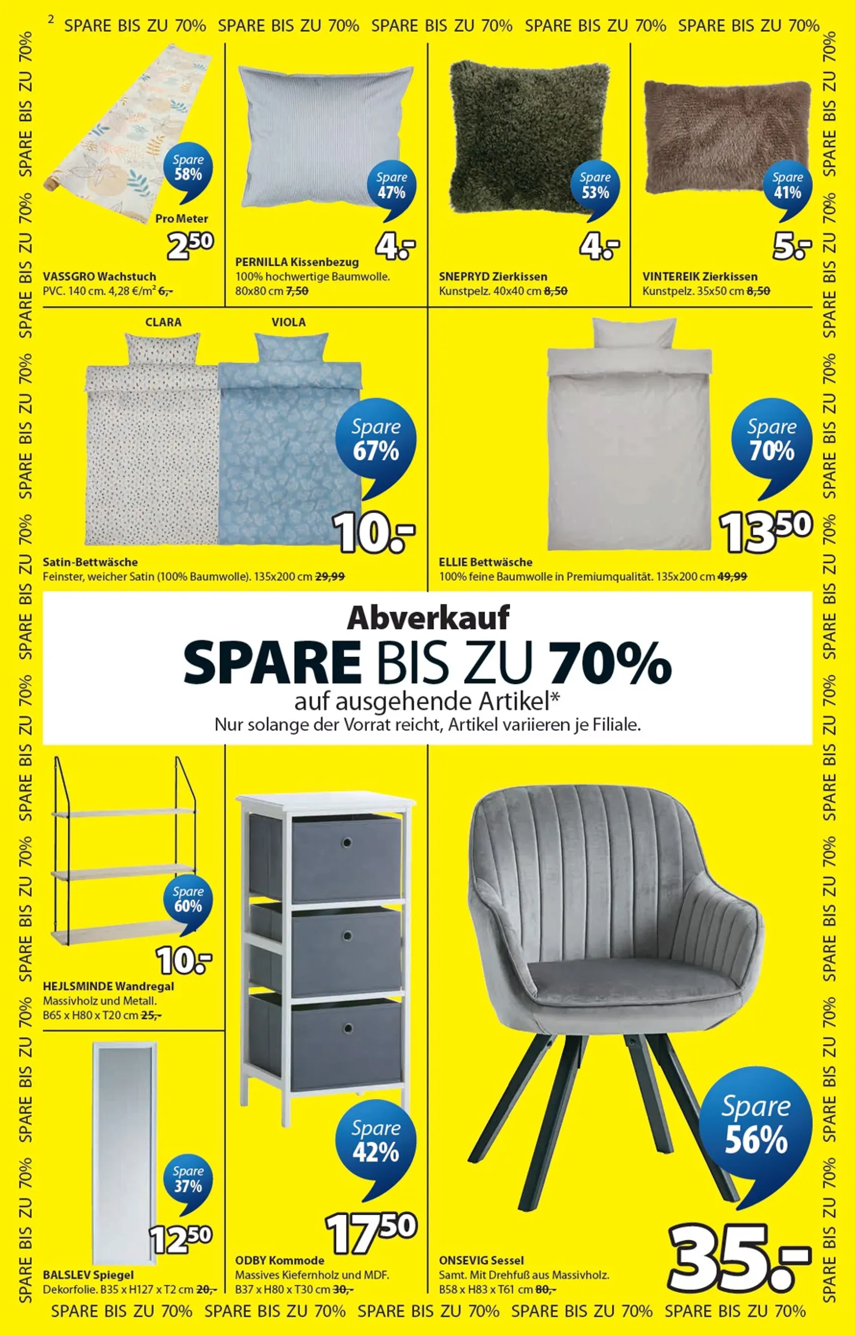 JYSK - SALE con hasta un 70% de descuento en artículos para el hogar von 7. Juni bis 11. Juli 2026 - Prospekt seite 2