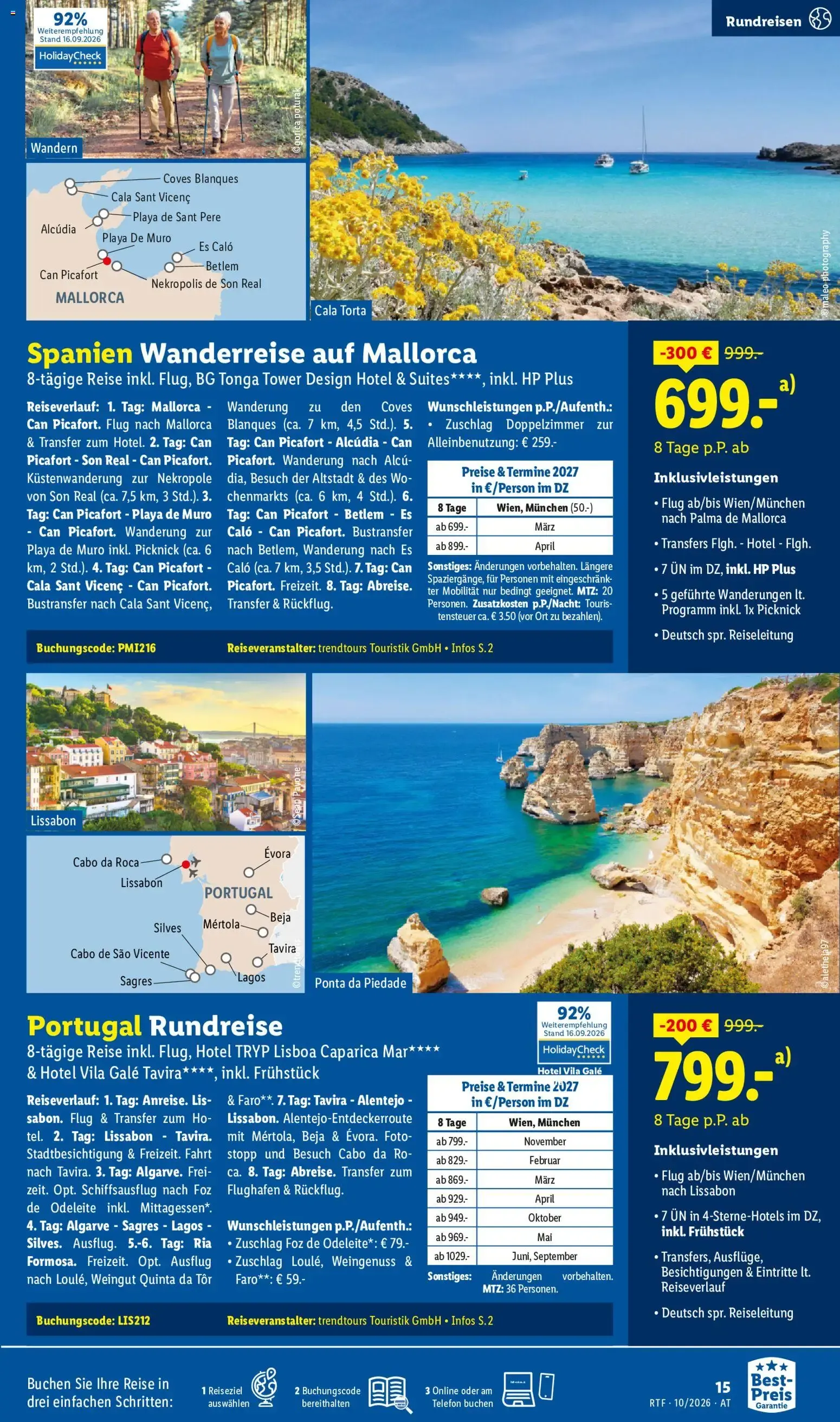 Lidl: Viel Urlaub für wenig Geld lohnt sich von 14. Oktober bis 15. November 2026 - Flugblätt seite  15