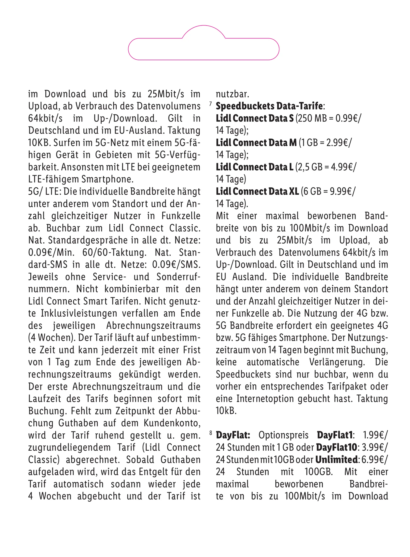 Lidl - Tarif Übersicht Prospekt – von Donnerstag 16.07.2026 bis Montag 31.08.2026 von 1. Oktober bis 31. August 2026 - Prospekt seite 20