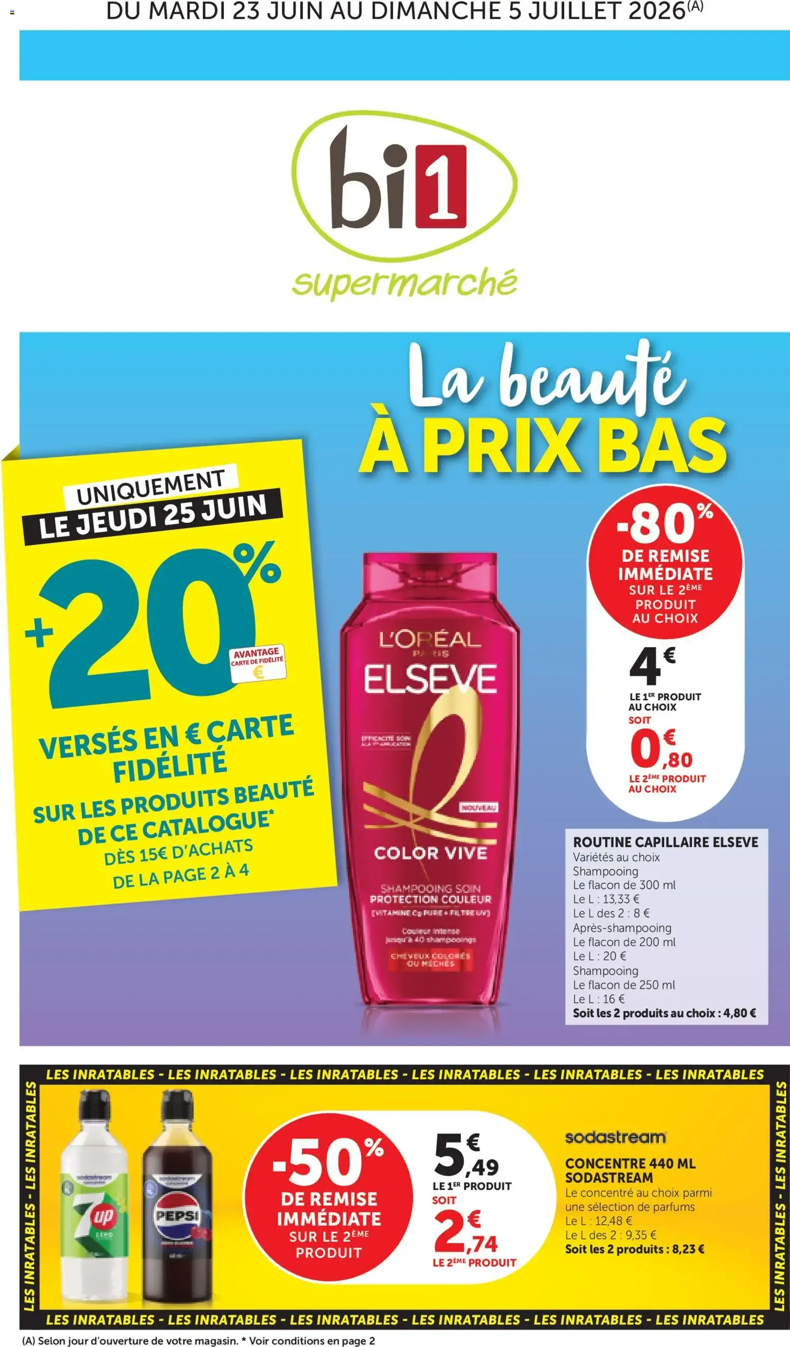 bi1 Catalogue à partir du 23/06/2026 - promo en ligne du 23 juin au 5 juillet 2026 - Catalogue page 1