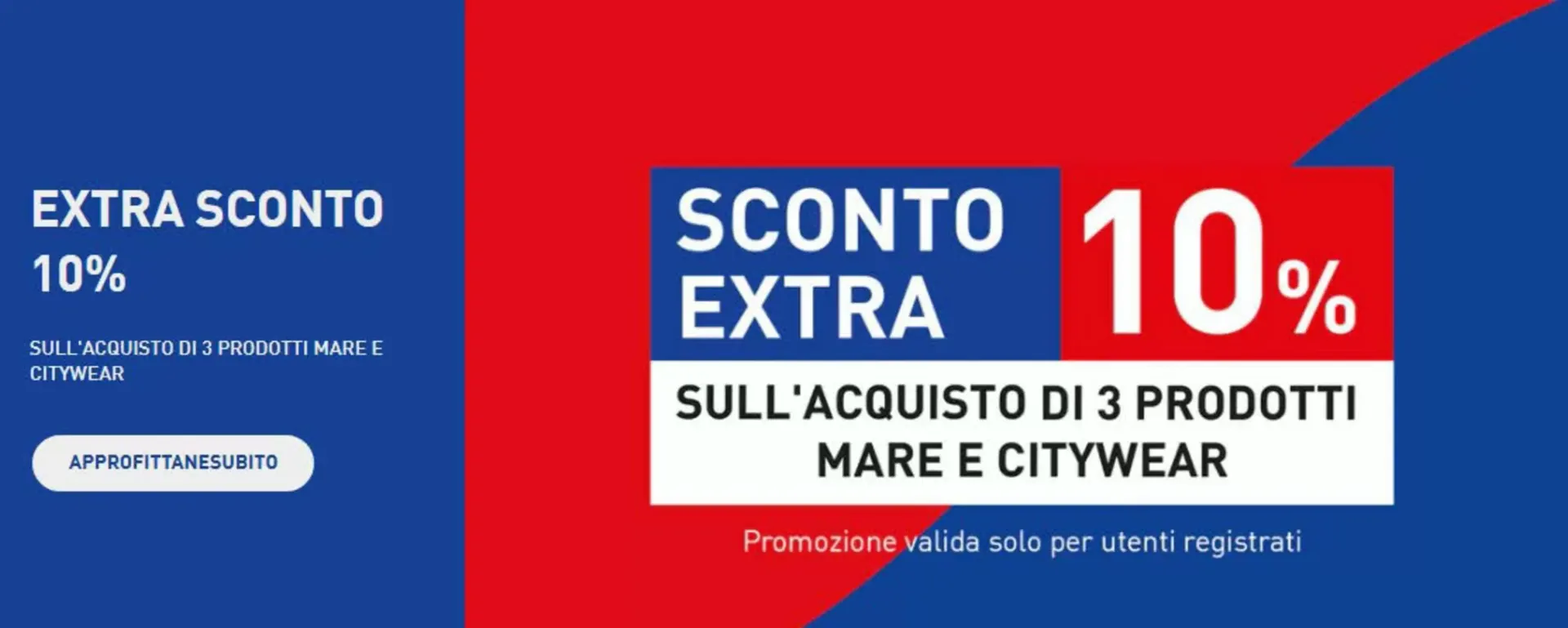 Extra Sconto 10% Mare e Citywear