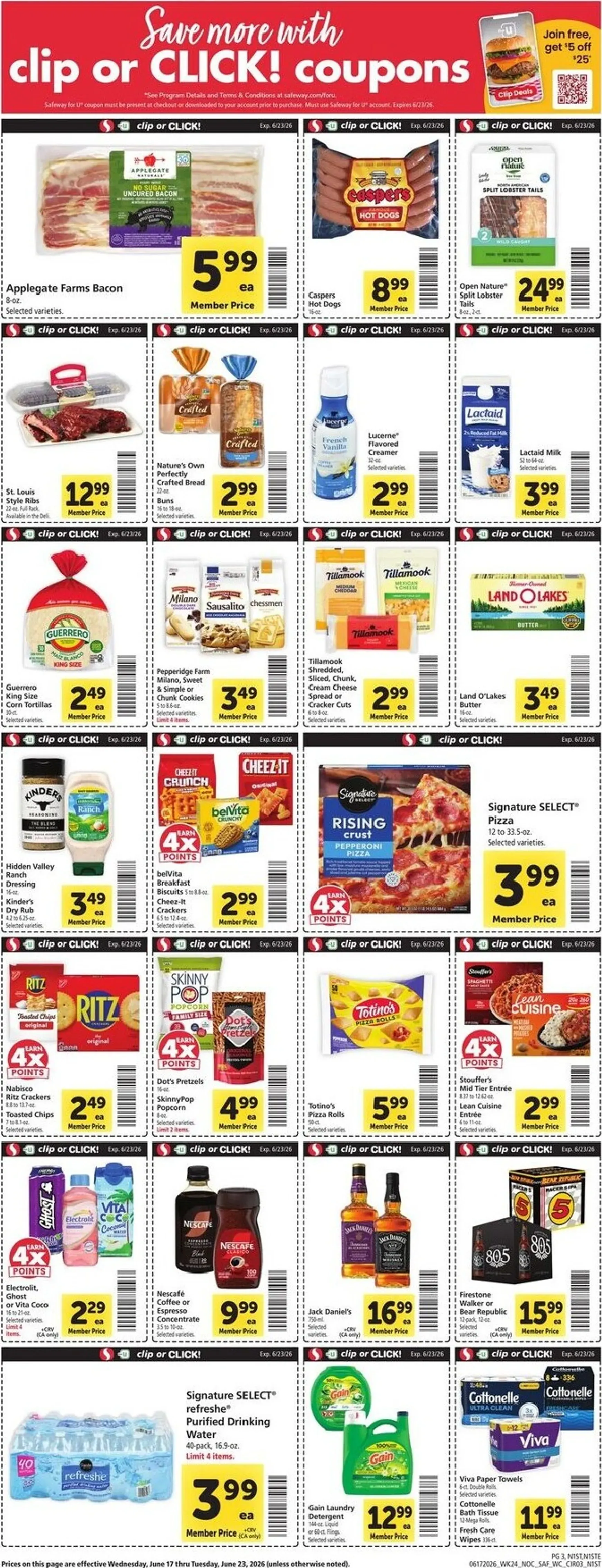 Weekly ad Current Safeway leaflet valid from Wednesday 06/17/2026 to Tuesday 06/23/2026 from June 17 to June 23 2026 - Page 3