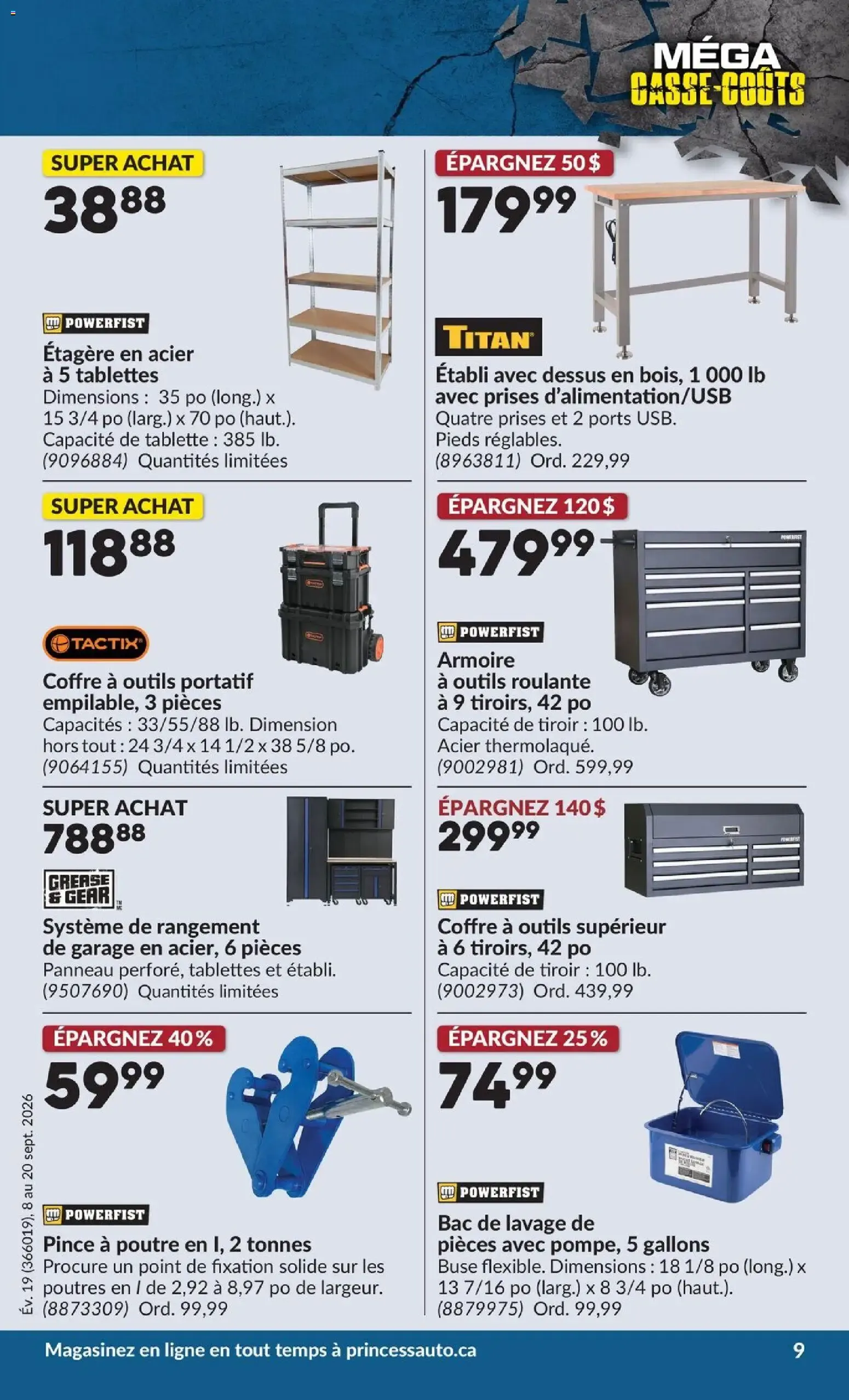 Princess Auto circulaire - 2 Semaines de Soldes ! from Sep 8, 2026 > weekly specials & deals from September 8 to September 20 2026 - flyer page 12