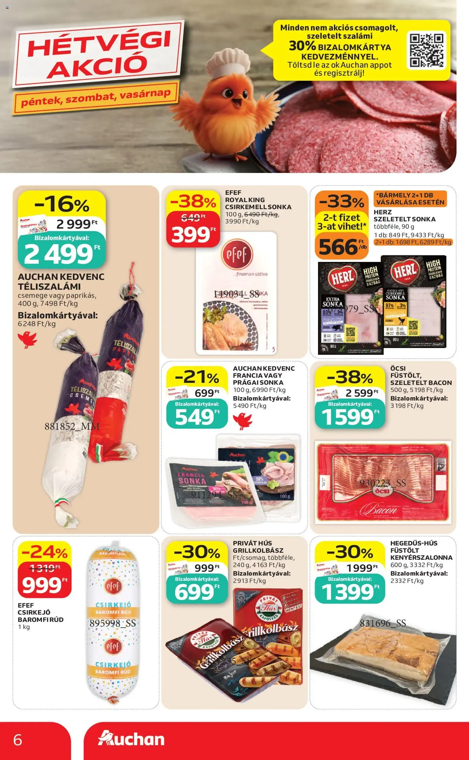 Katalógus Auchan Szupermarket akciós újság - 2026.07.16. -tól/töl > akció, lapozható szórólap 🛍️ július 16.-tól július 22.-ig 2026. - Oldal 6
